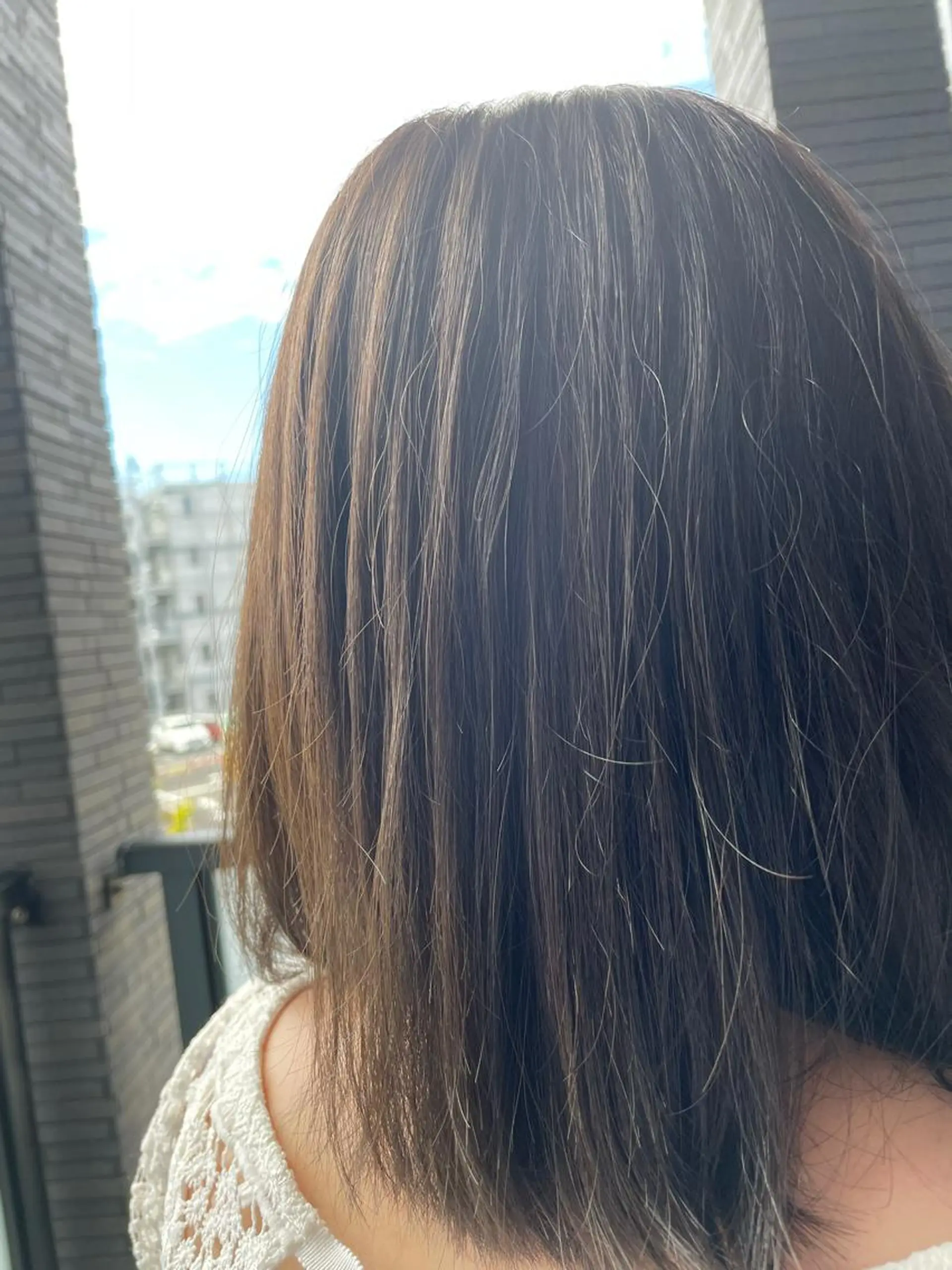 ミディアム 縮毛矯正 トリートメント 岡屋 瞬のヘアスタイル