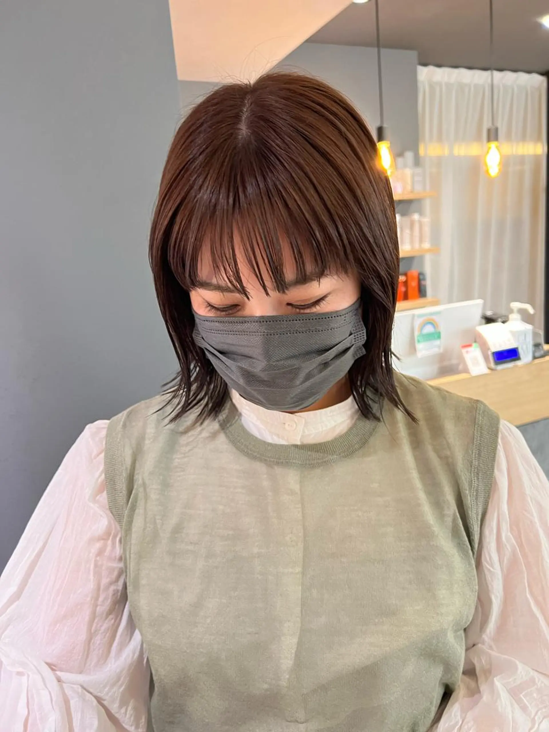 ミディアム カラー ハッシュカット/ MAYAのヘアスタイル