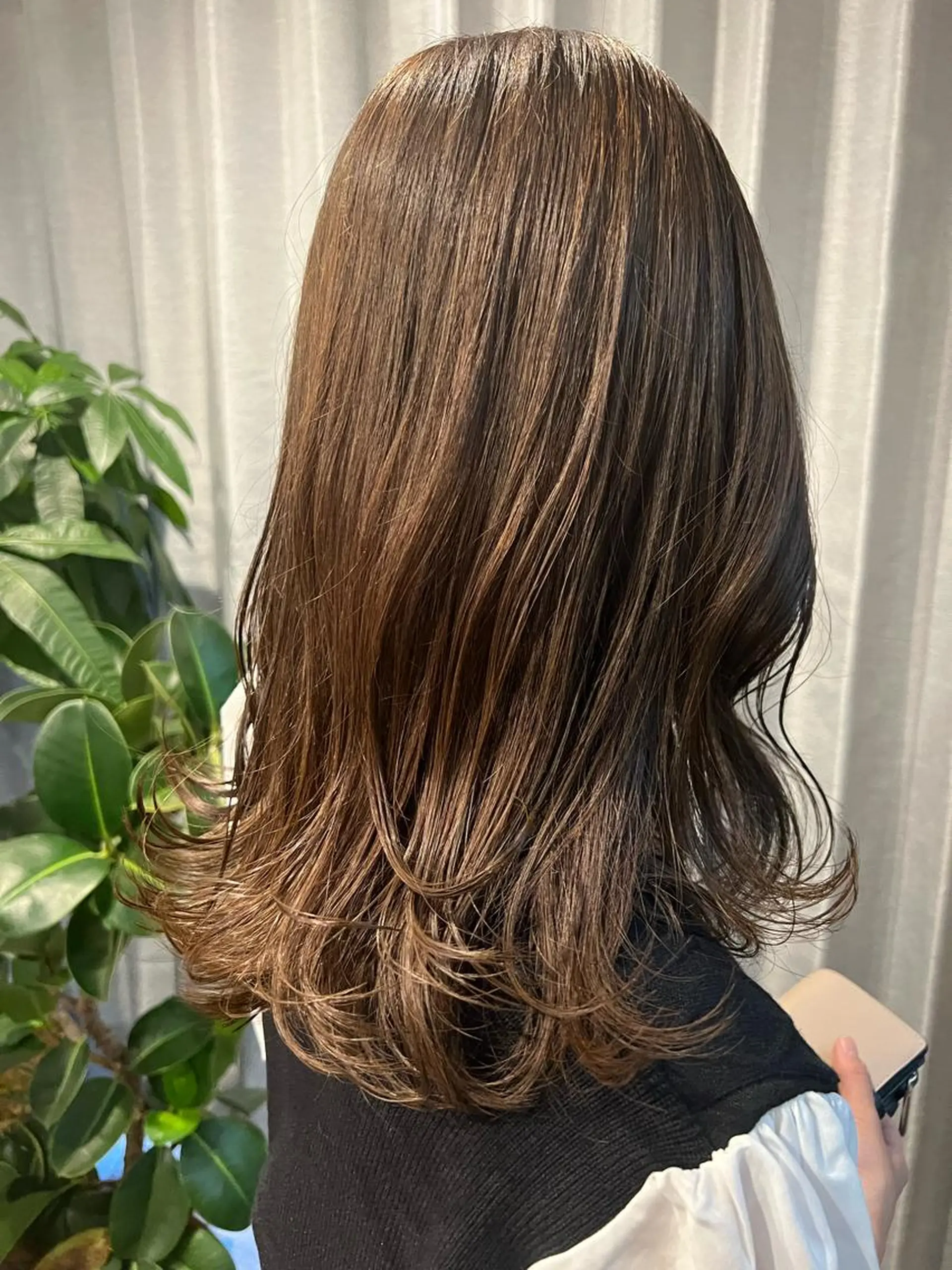 セミロング ヘアカラー トリートメント S.BROOM SAYAKA⭐︎のヘアスタイル