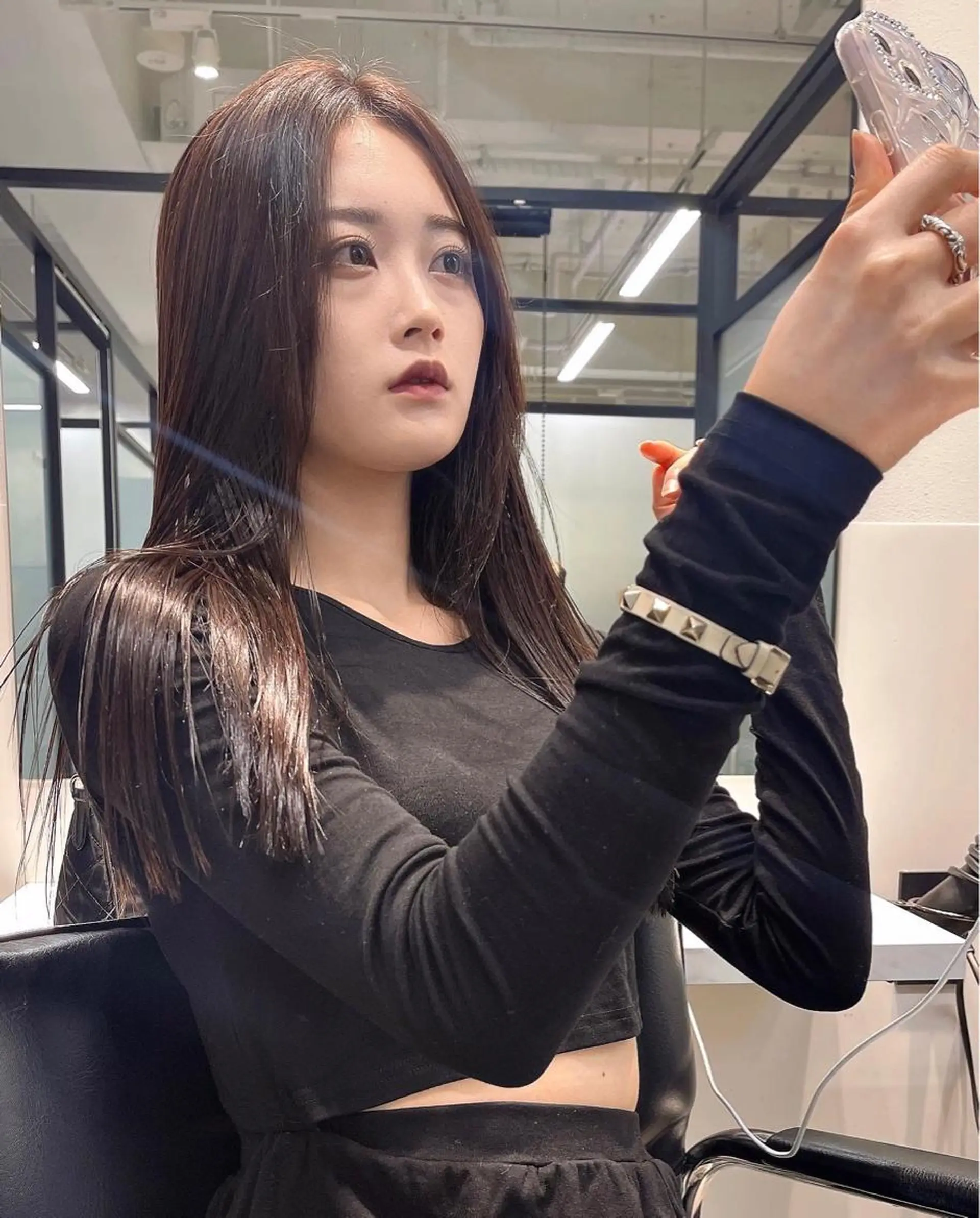 ロング トリートメント カット ヘアカラー トリートメント 韓国レイヤーカット 髪質改善▫️水野有真のヘアスタイル