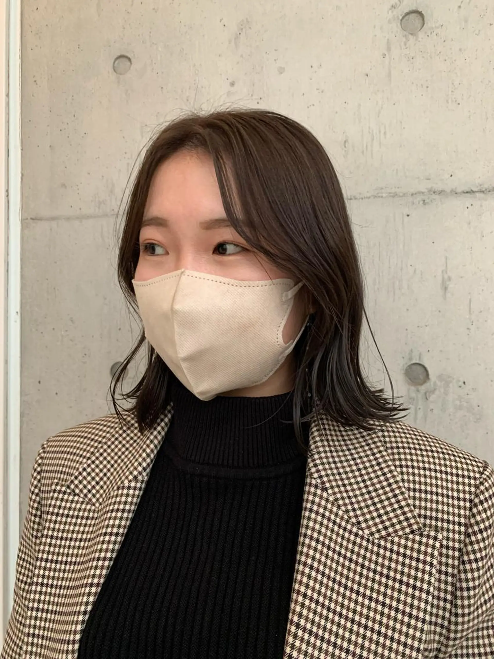 ショート カラー アッシュ ラベンダーカラー ラベンダーアッシュ ボブ くびれヘア カネコ ユカリのヘアスタイル