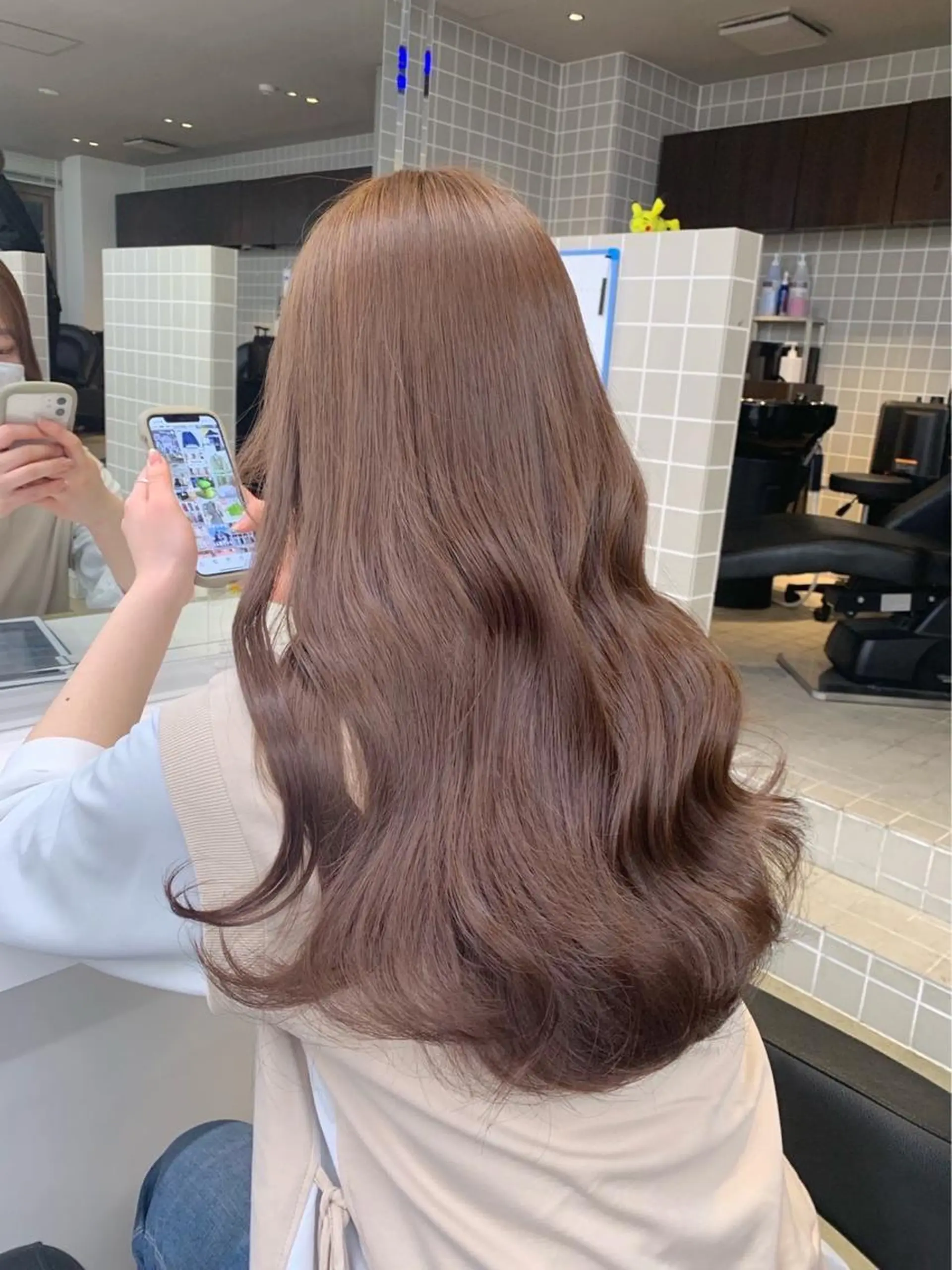 ロング カット ヘアカラー トリートメント ヘアセット 肌なじみベージュ 🦋azu🦋のヘアスタイル