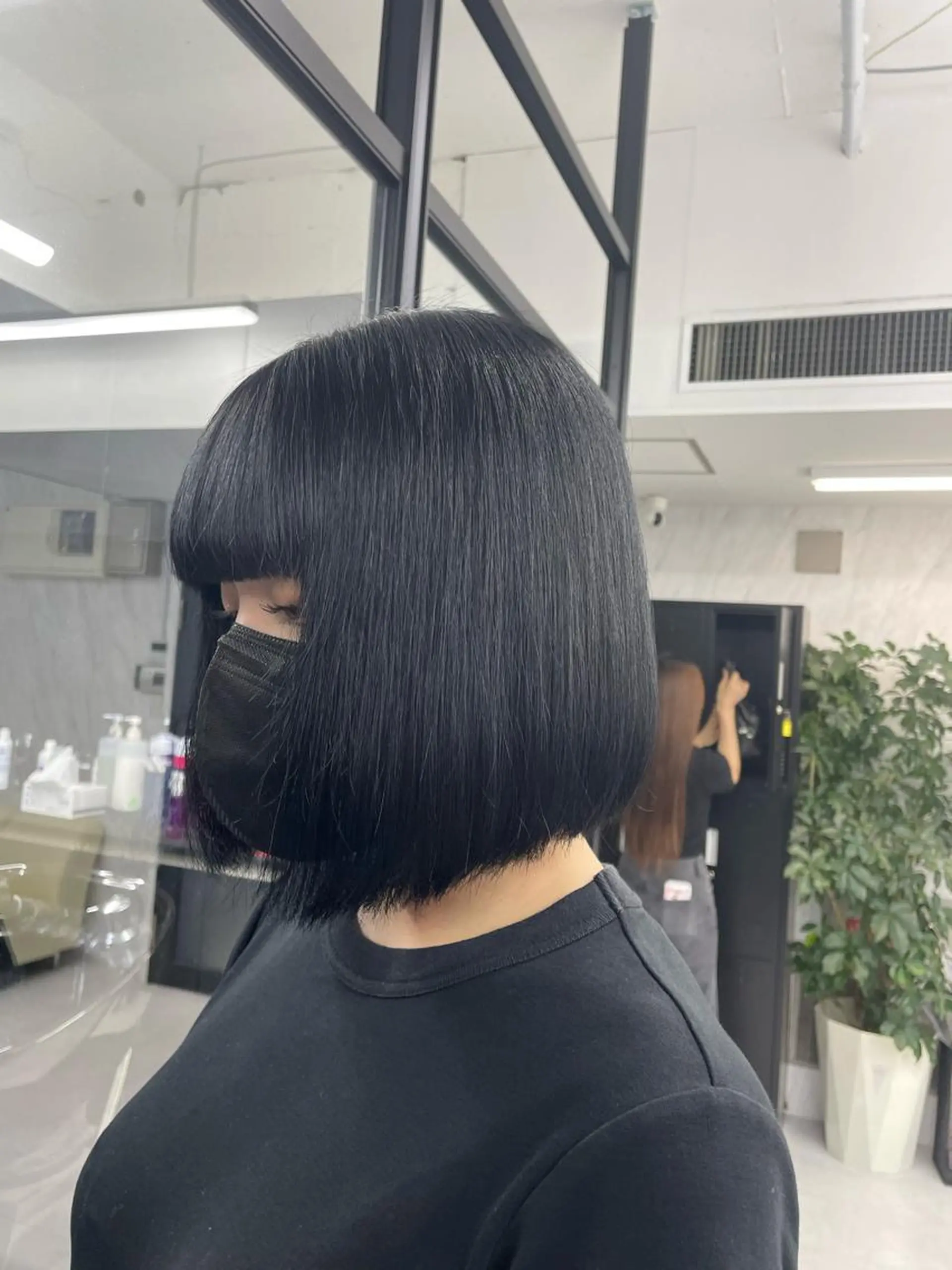 ミディアム カラー 黒髪 ブルーカラー ブルーブラック ダブルカラー Wehlen所属・透明感カラー🌟 keisukeのヘアスタイル