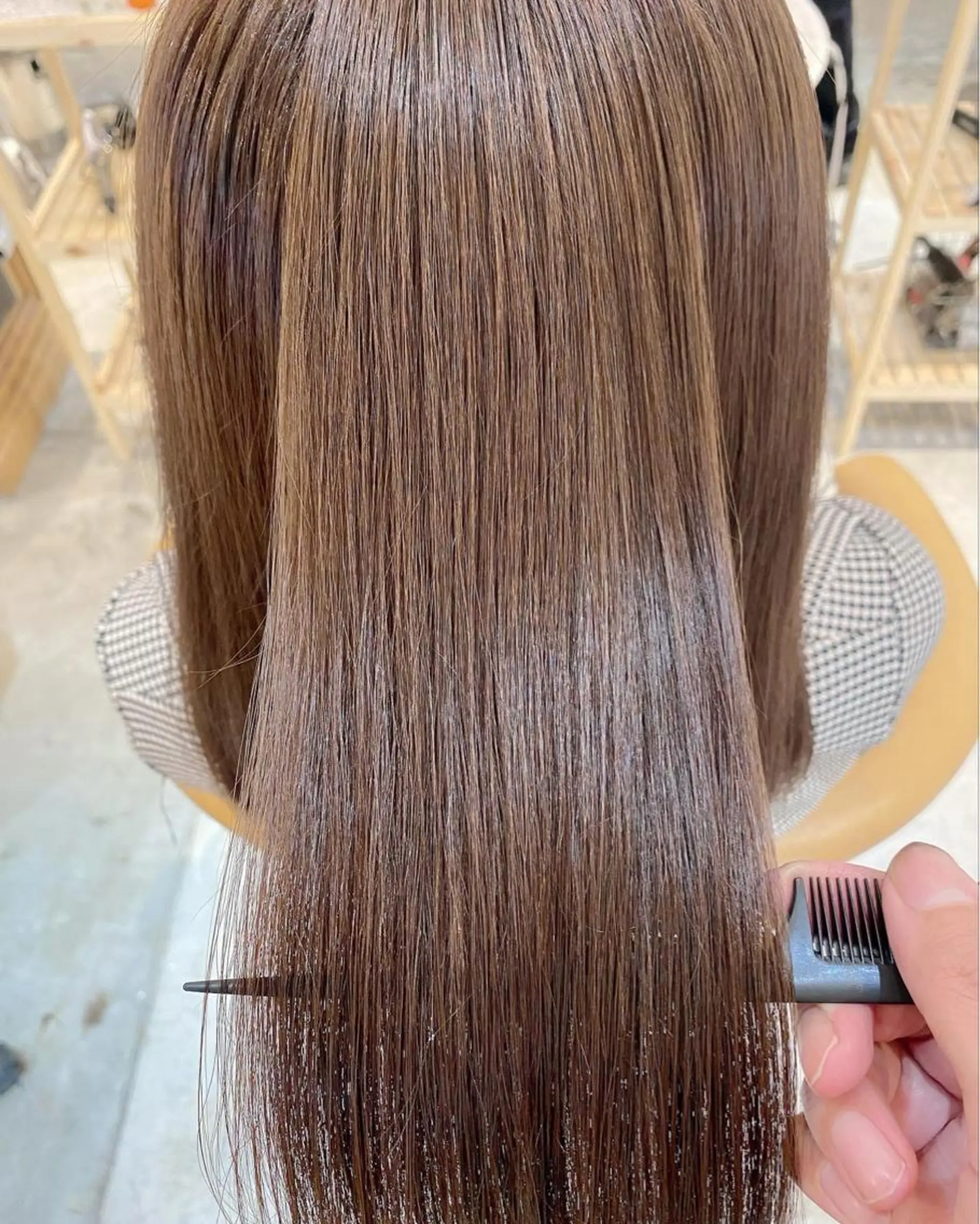 ミディアム パーマ カット 縮毛矯正 トリートメント 艶髪/縮毛矯正 /髪質改善千田大地のヘアスタイル