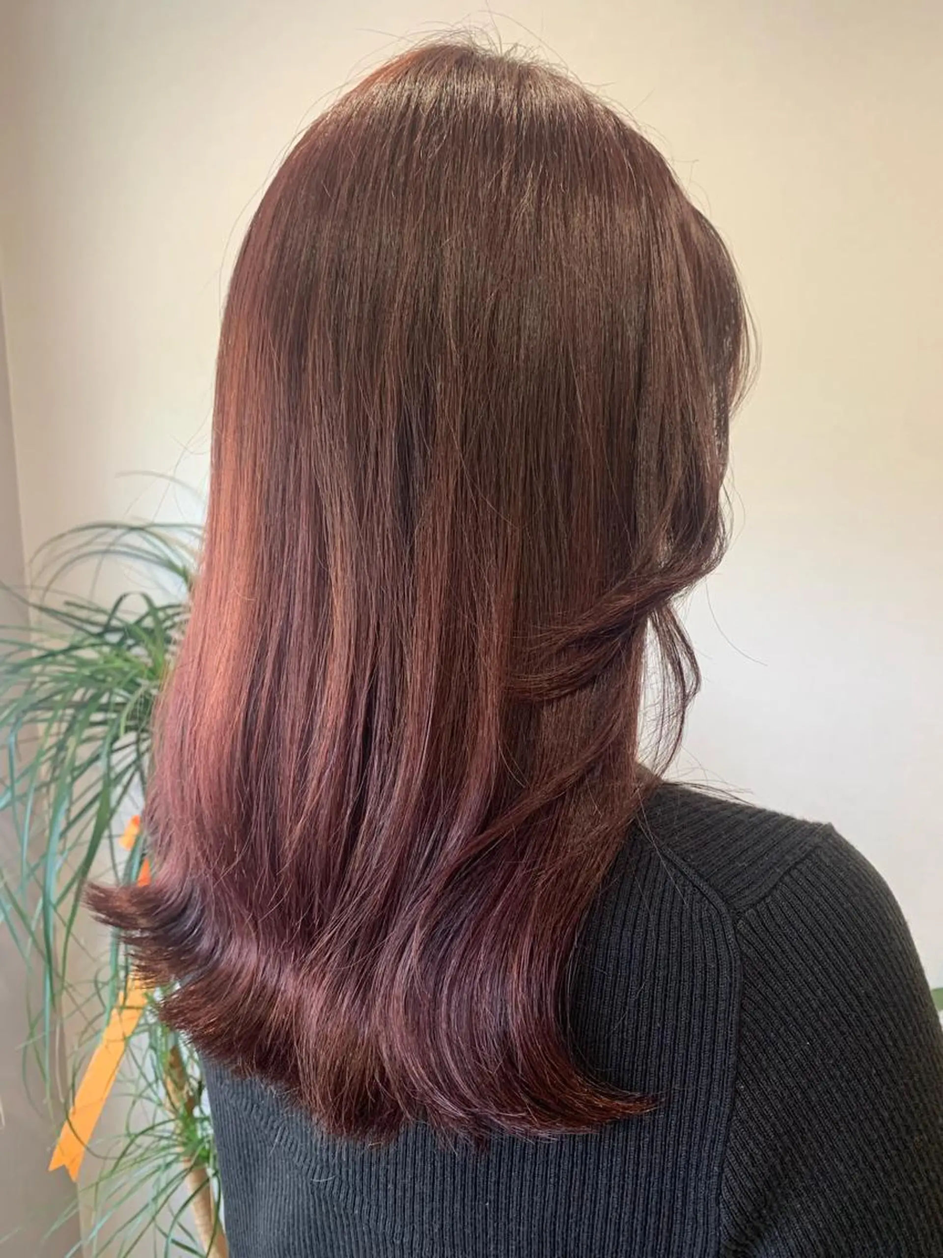 カラー 黒髪 ブリーチ ブリーチなしカラー ピンクカラー ヘアカラー トリートメント hair & spa Nalu所属・hair & spa Naluのヘアスタイル