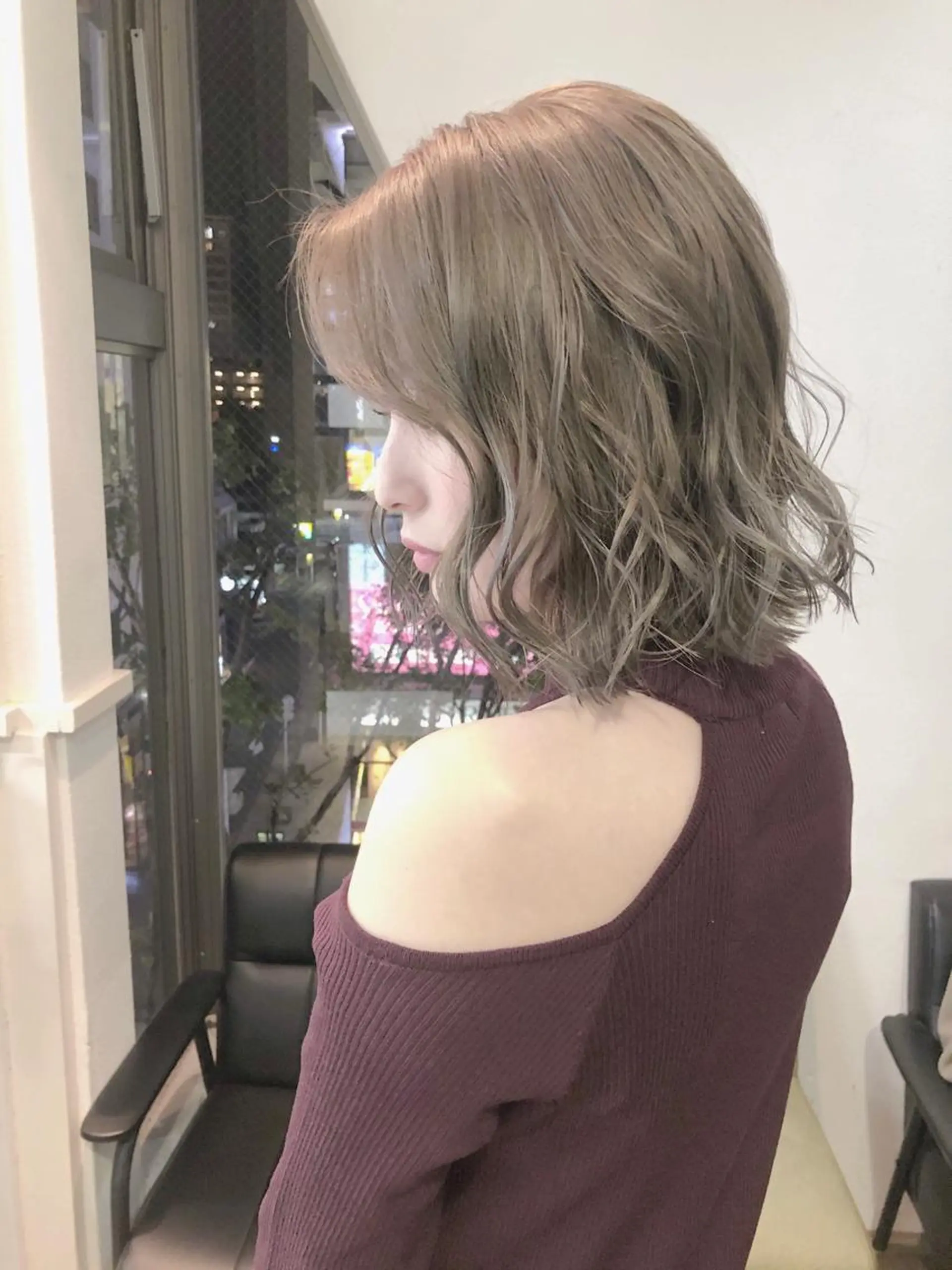 ショート カラー ベージュカラー ペールベージュ ヘアカラー トリートメント GiseL天神カラー 髪質改善/ブリーチのヘアスタイル