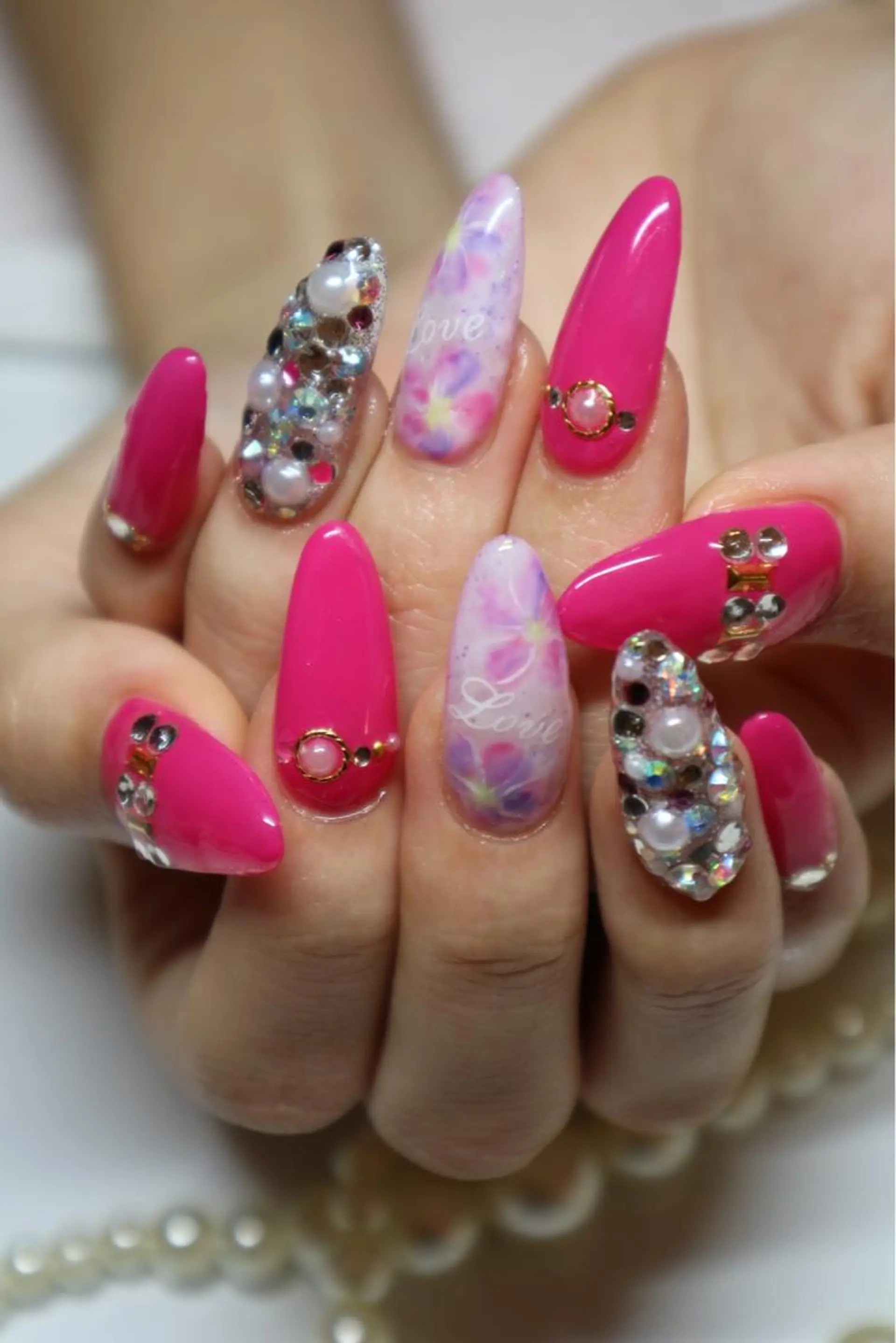 ネイル ピンク スカルプネイル Nail &Beauty Salon ☆Kirari☆所属・ビューティサロン ☆Kirari☆のネイルデザイン