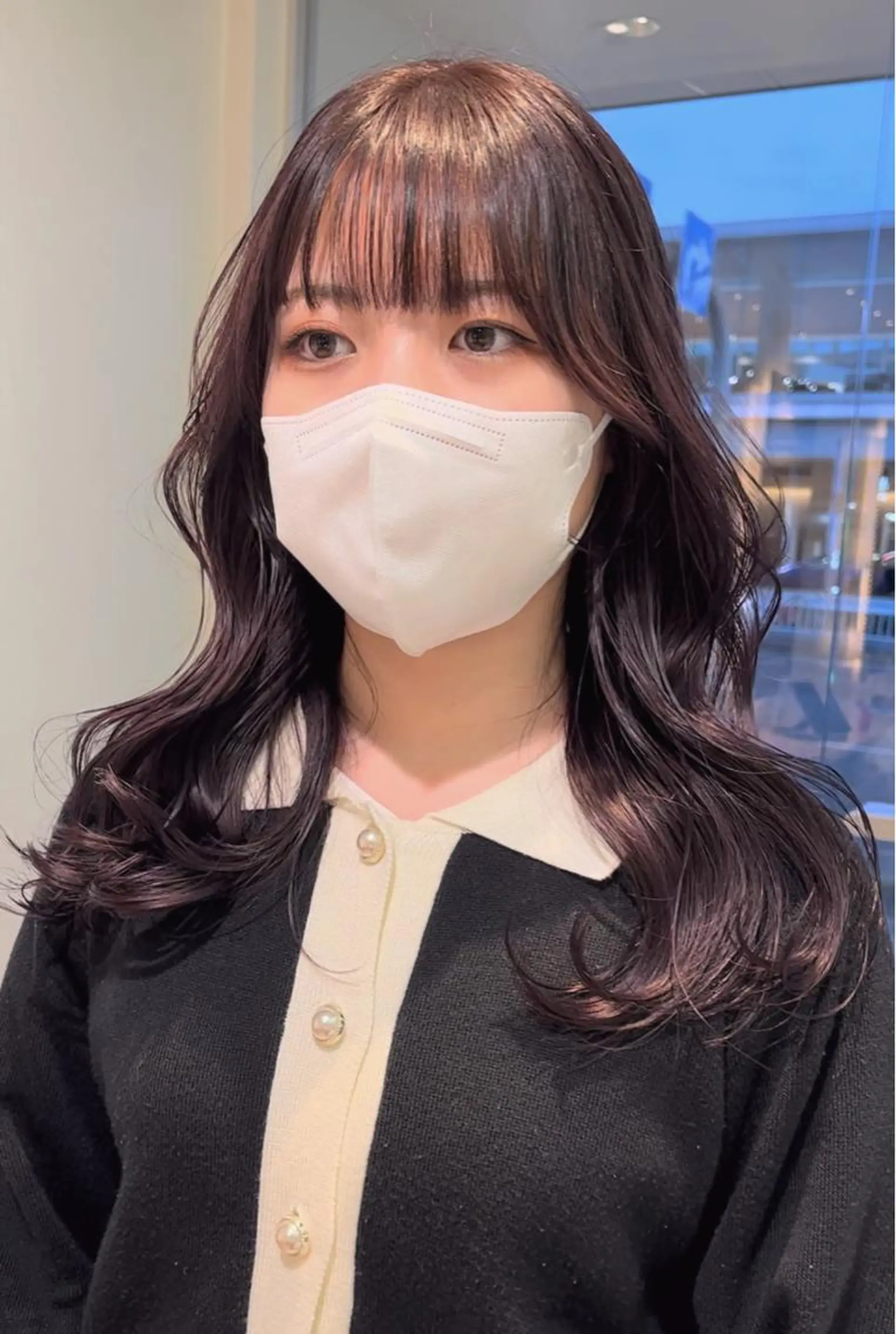 セミロング 村松 萌のヘアスタイル