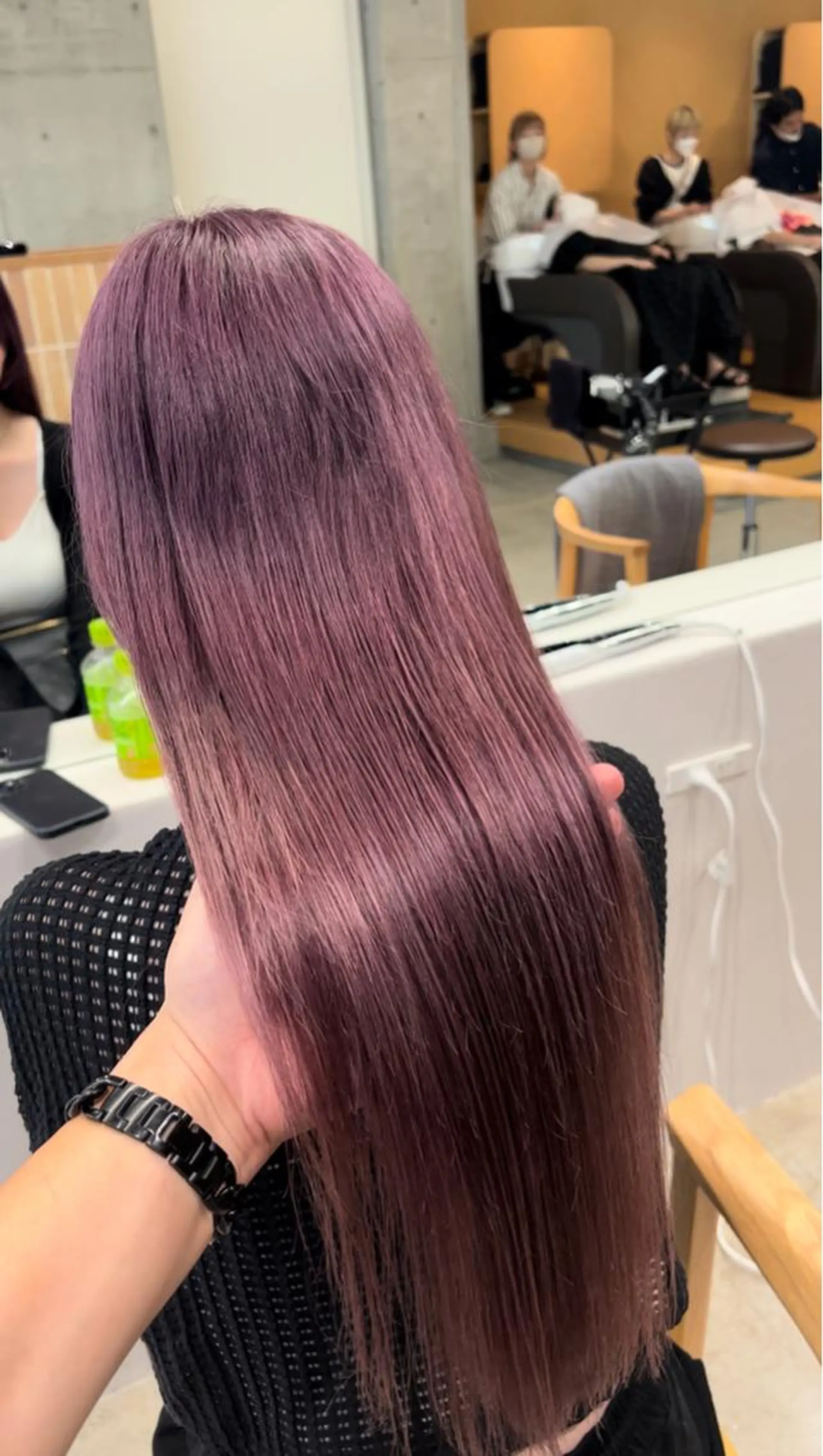 ロング カラー ピンクカラー ピンクパープル パープルカラー ヘアカラー 誰よりも丁寧なカット 🍀小林輝のヘアスタイル