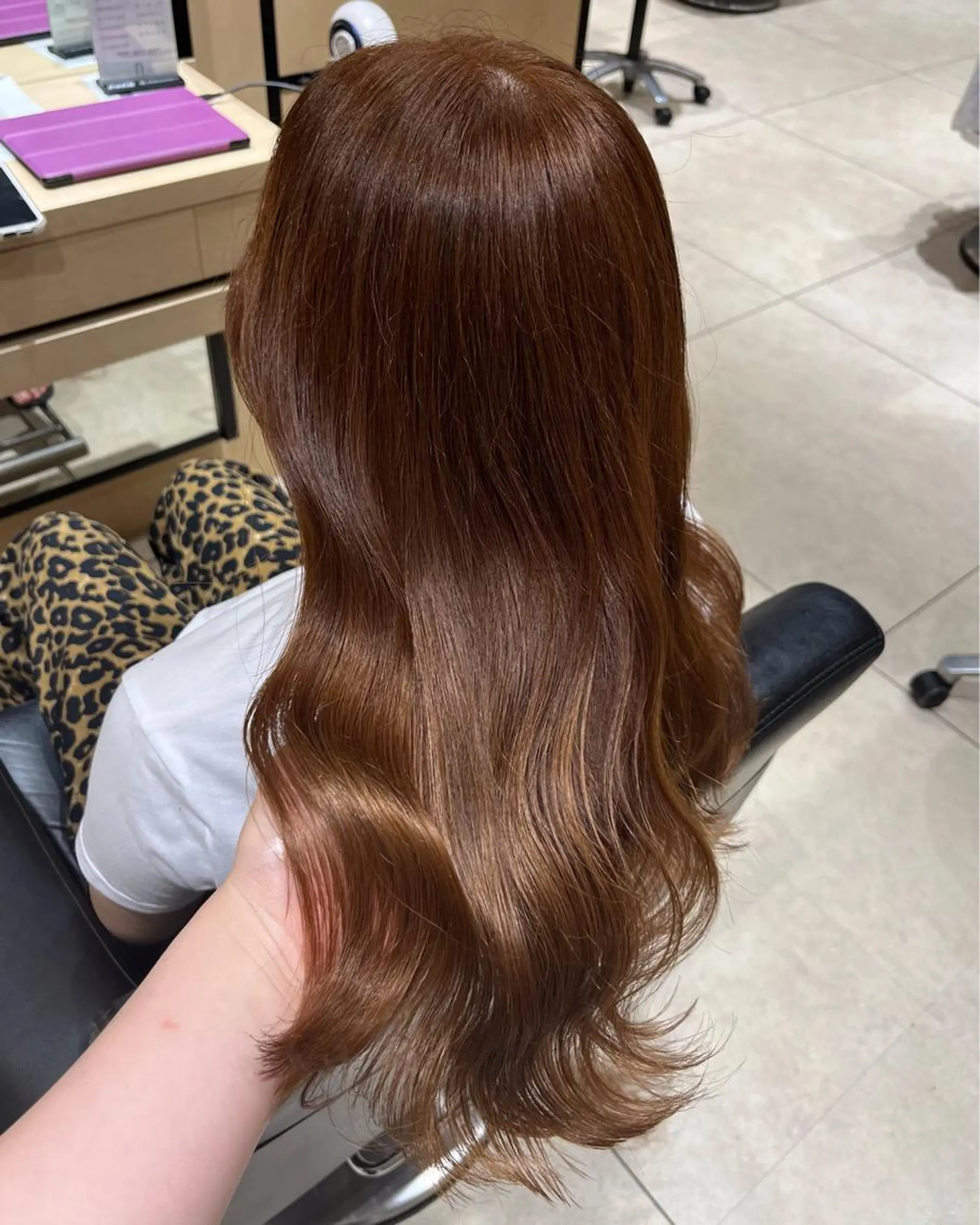 ミディアム カラー ヘアアレンジ 山下 とよかのヘアスタイル