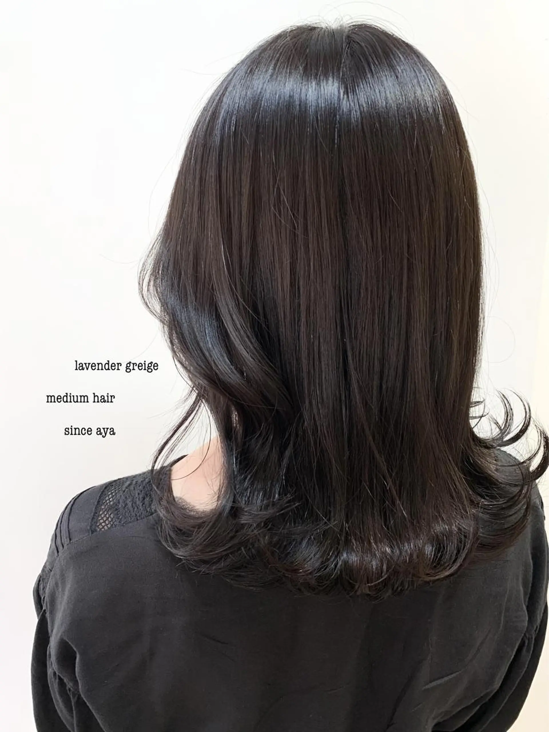 ミディアム カラー グレージュ ラベンダーカラー ラベンダーグレージュ ラベンダーグレー ヘアカラー トリートメント ブリーチなしカラー 🌿‬脇黒丸 彩のヘアスタイル