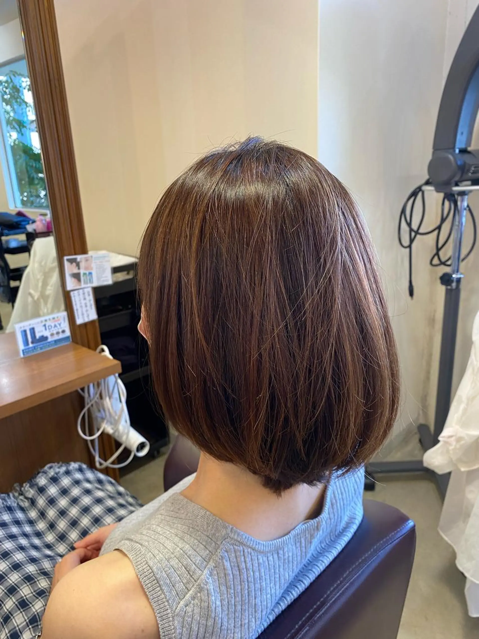ミディアム パーマ ヘアアレンジ 縮毛矯正 SALOWIN京都河原町Suite店所属・外国人風レイヤー/ ハイトーンSHUのヘアスタイル