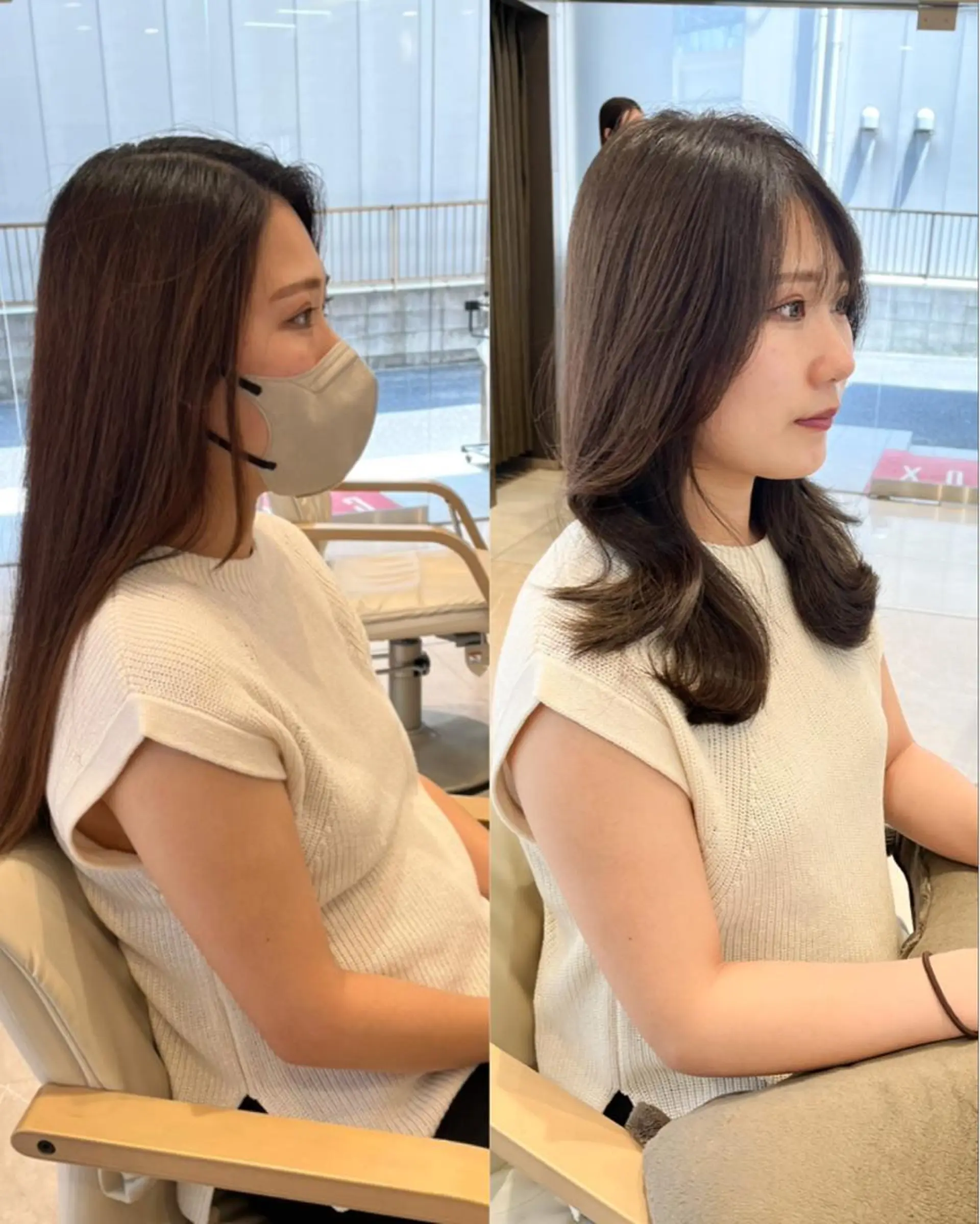 ミディアム カラー ミタニ/髪質改善 /レイヤーカットのヘアスタイル