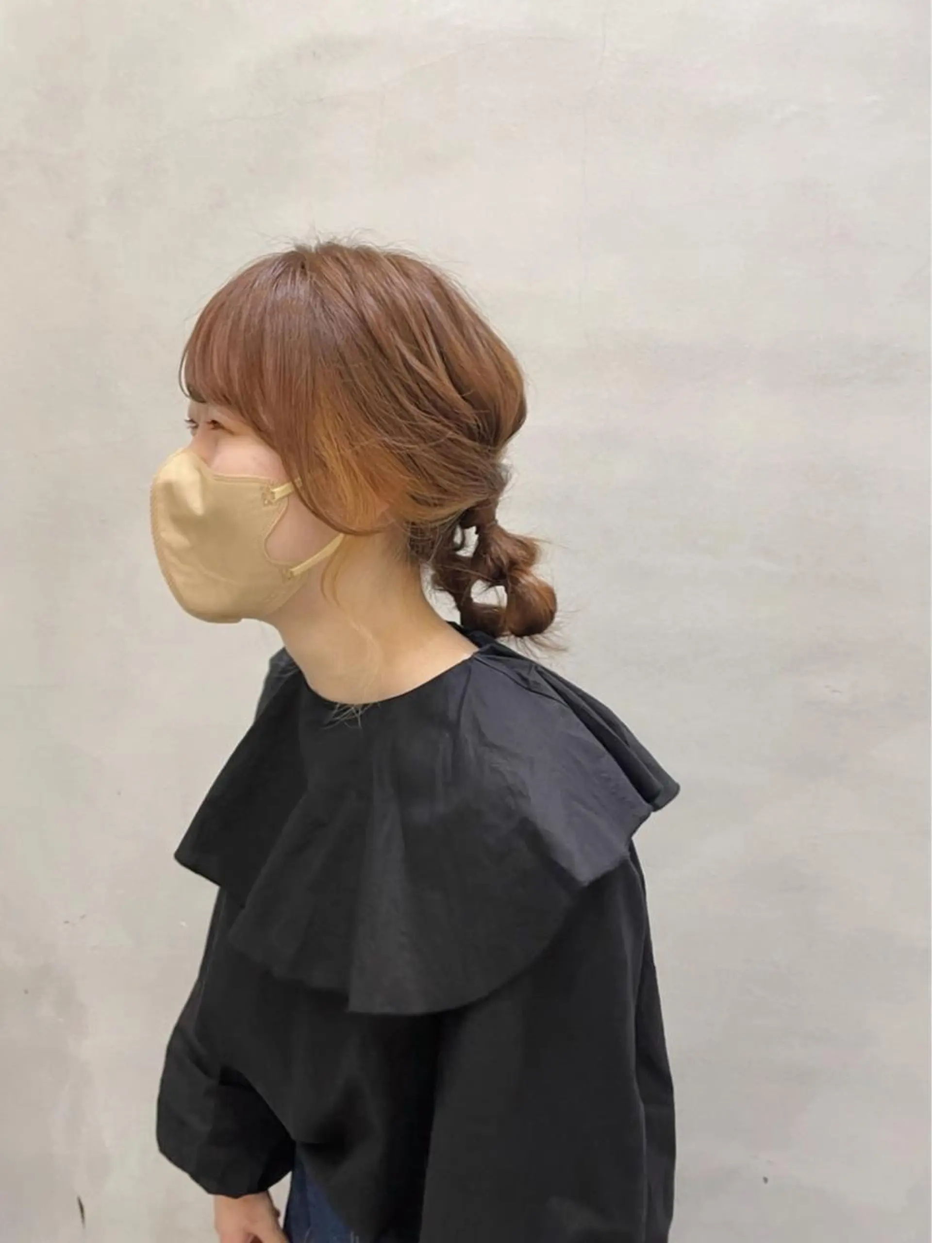 ミディアム ヘアアレンジ 顔周りカット MUKU所属・fuka モデル募集のヘアスタイル