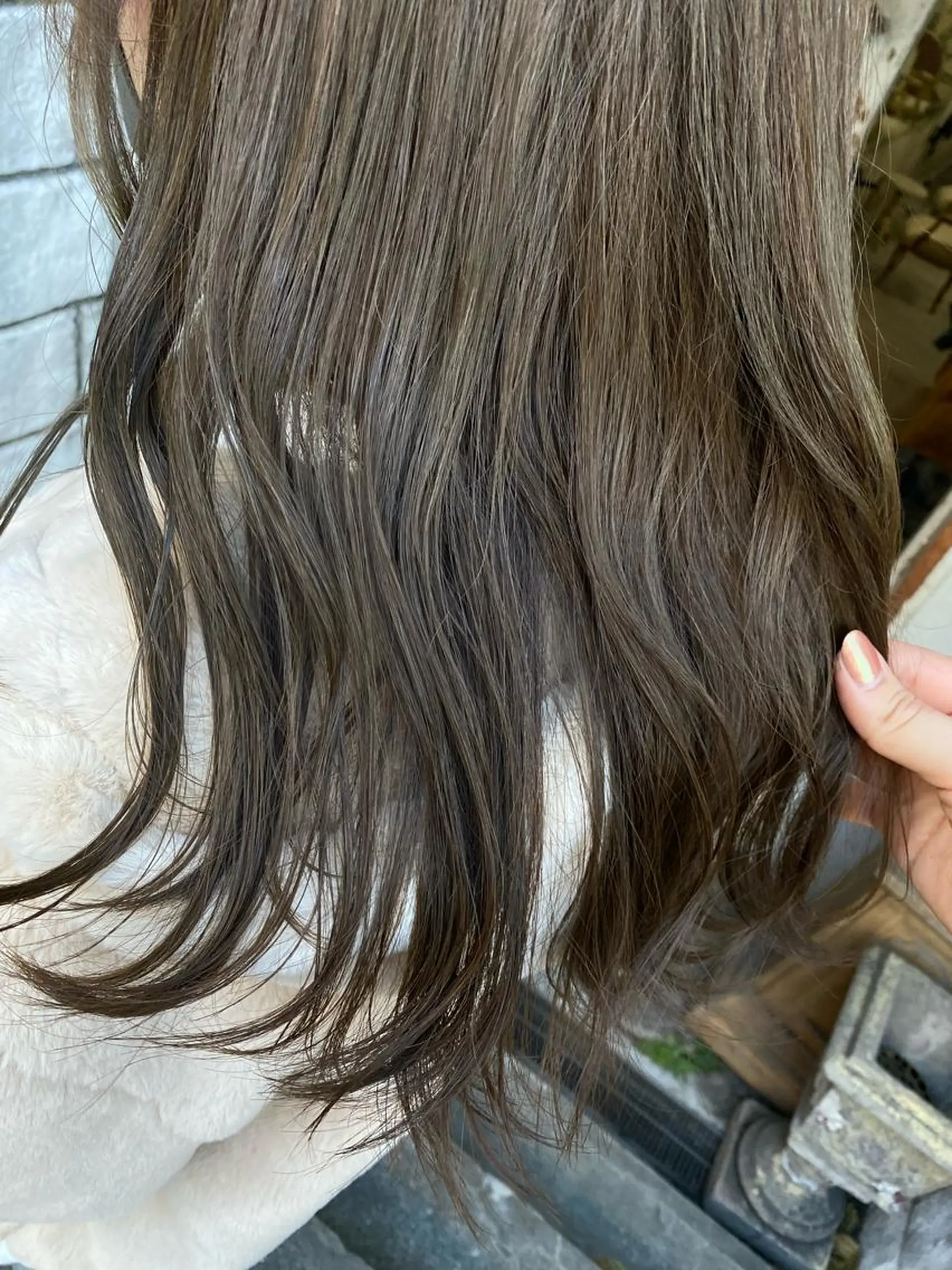 セミロング カラー ベージュカラー オリーブベージュ お任せヘア☘️☘️ 及川渚のヘアスタイル