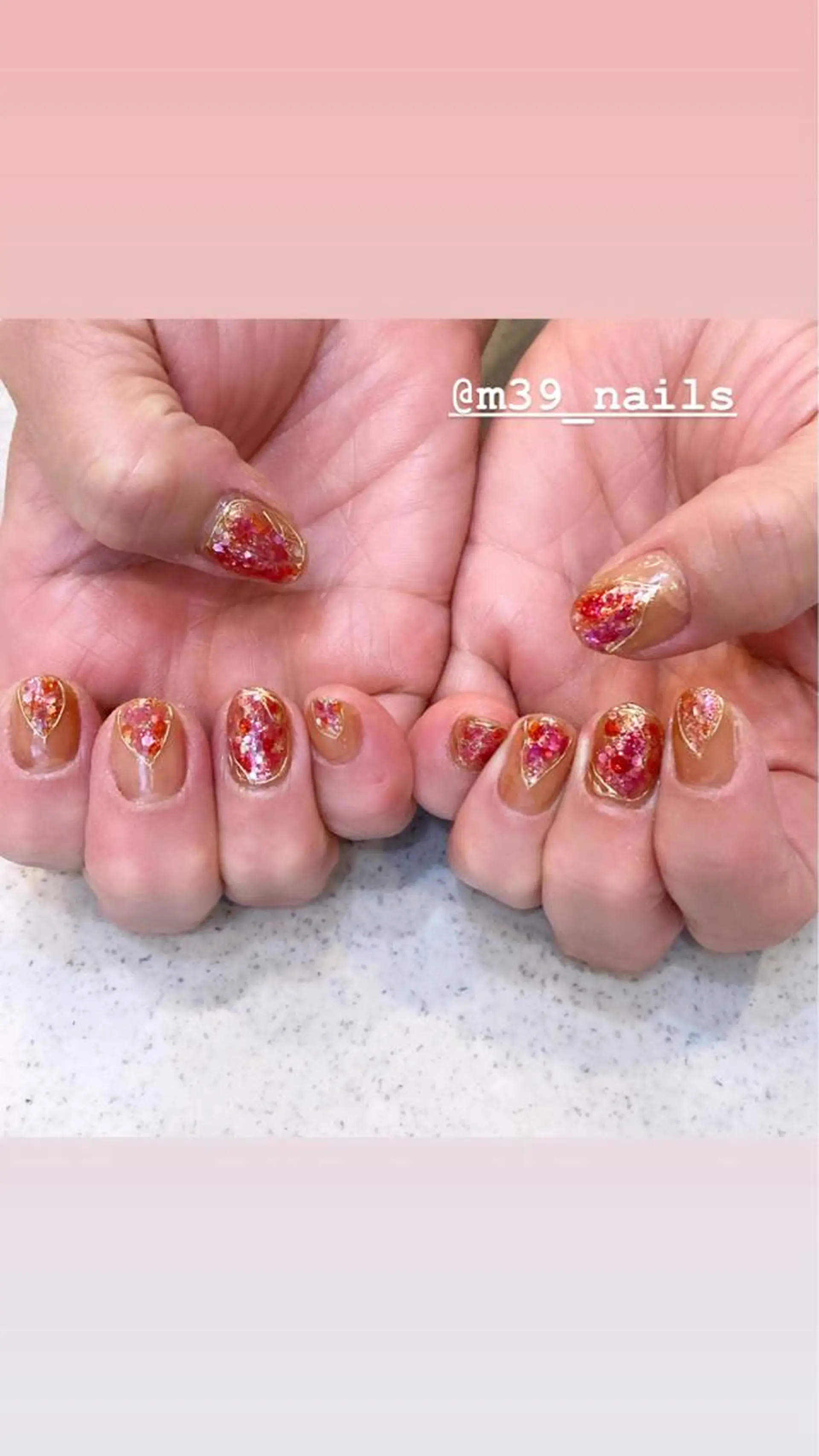 ネイル キラキラネイル ニュアンスネイル 冬ネイル クリスマス 39-nails EharaMikuのネイルデザイン