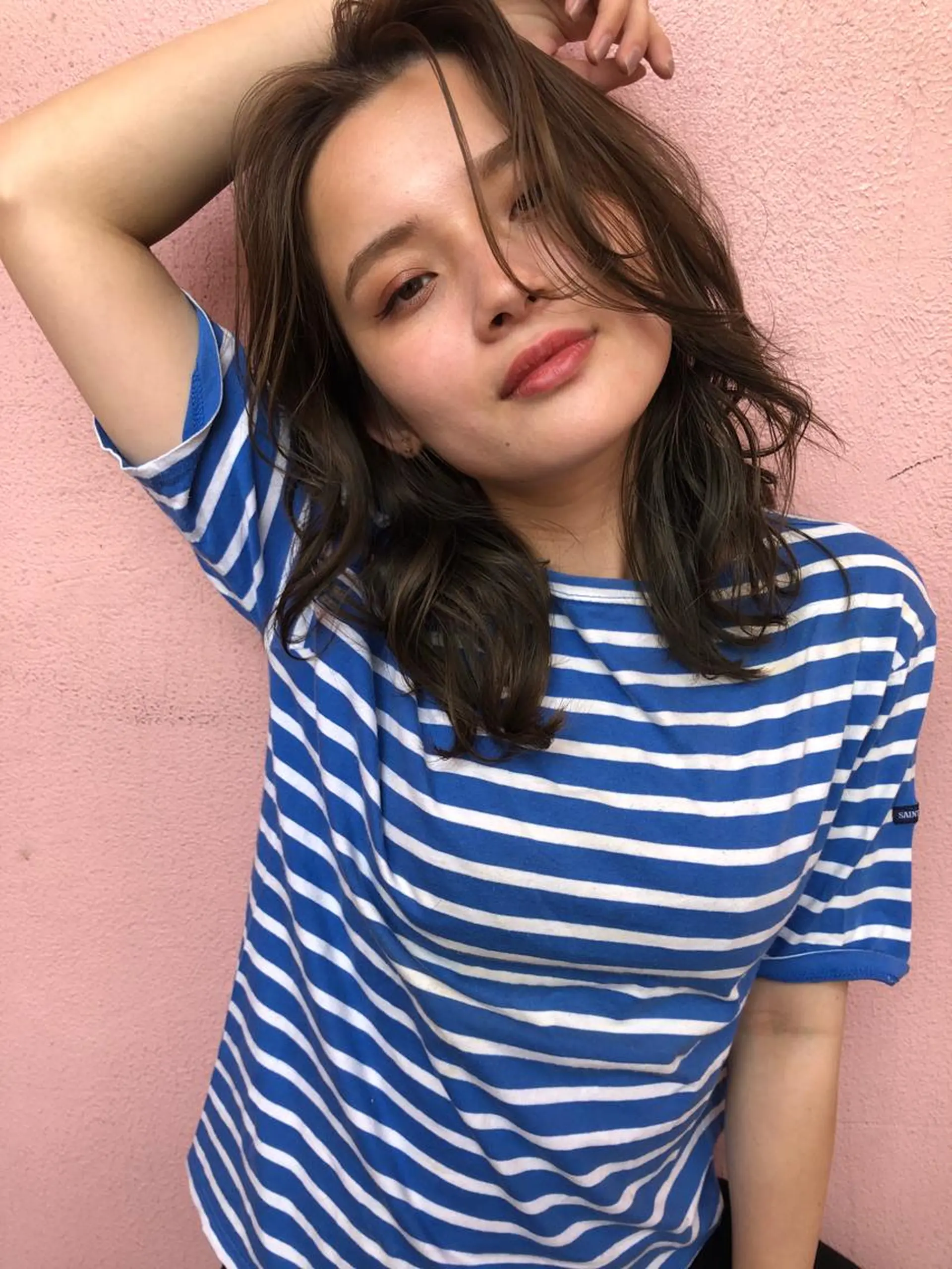 ミディアム 切りっぱなしボブ ミディアムパーマ アッシュ ボブ 外国人風カラー また会いたくなる 美容師【KENTA】のヘアスタイル