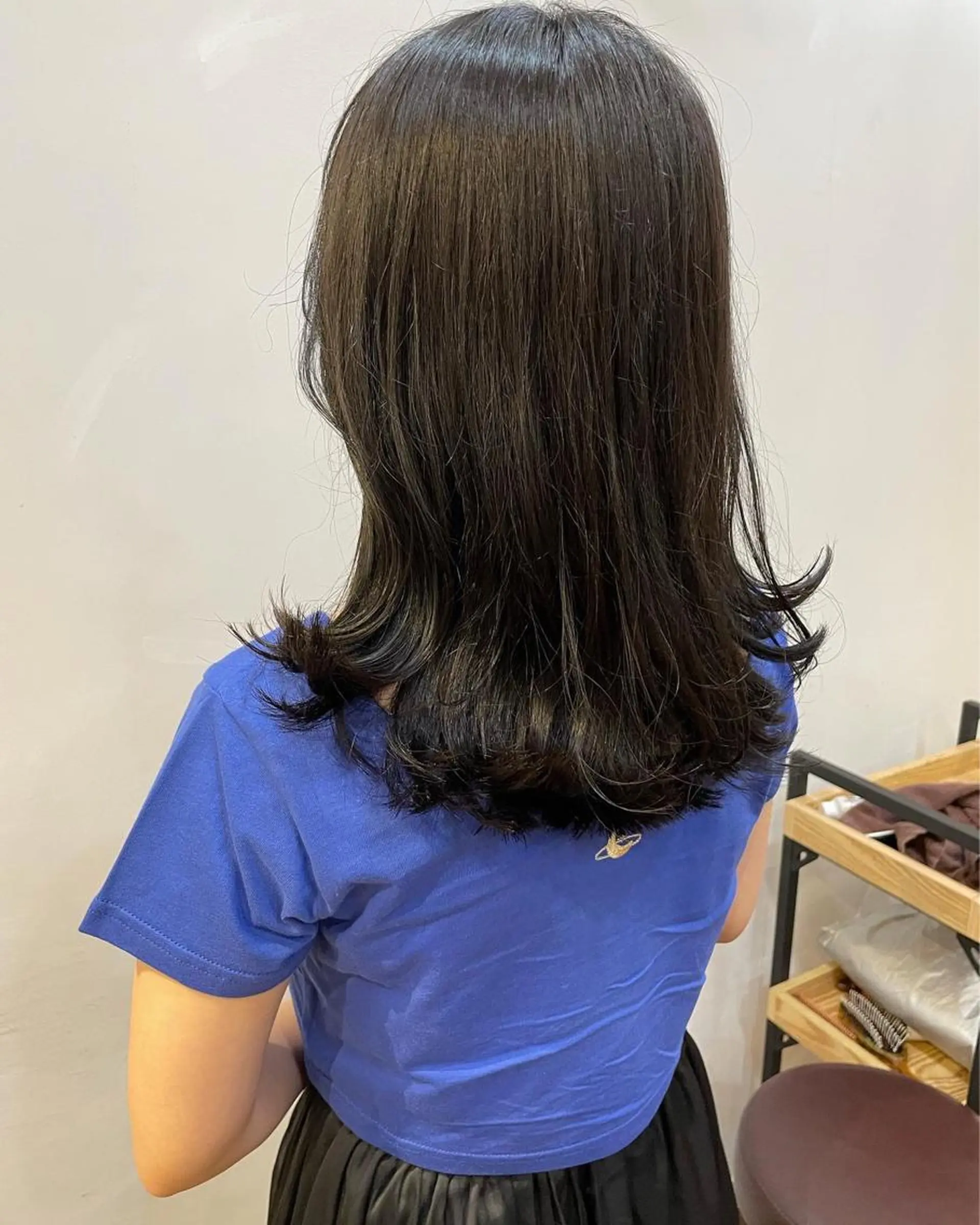 セミロング カラー あずまぐち めぐみのヘアスタイル