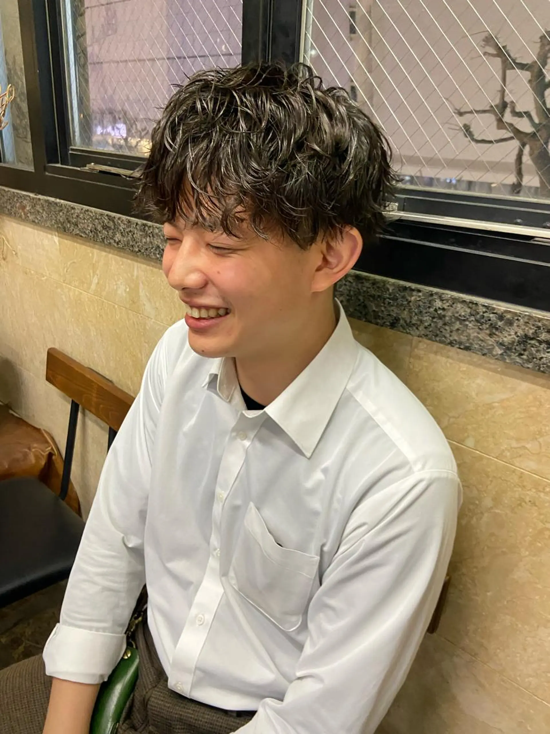 パーマ メンズ 地毛風艶カラー🌿 喜多夏海のヘアスタイル