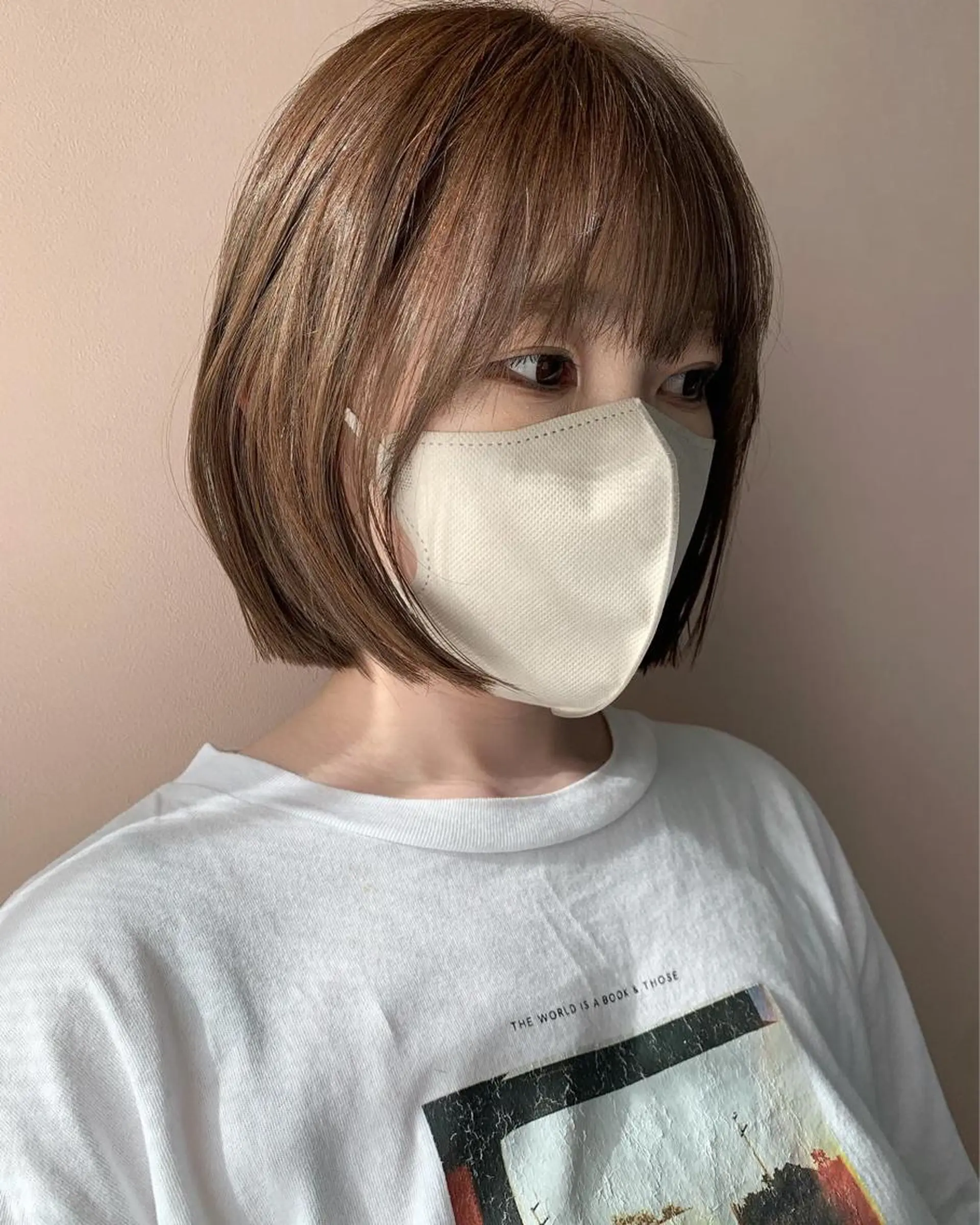 ショート カラー ベージュカラー ブリーチ ケアカラー ブリーチなしカラー カット ヘアカラー トリートメント hub hair レイヤー/透明感のヘアスタイル