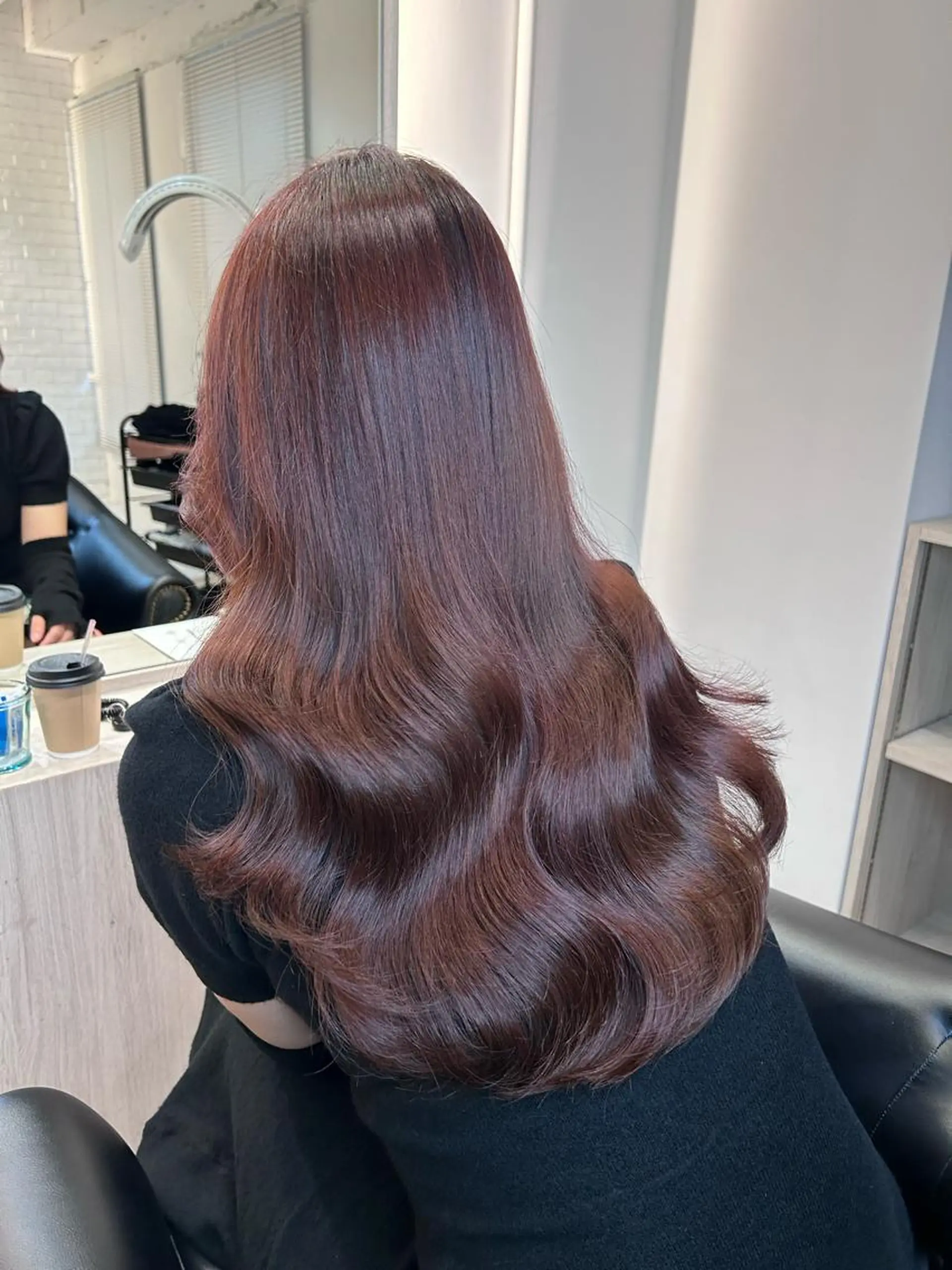 ロング カラー ヘアカラー トリートメント &chaLme   心斎橋所属・emi/髪質改善/ 韓国風/艶カラーのヘアスタイル