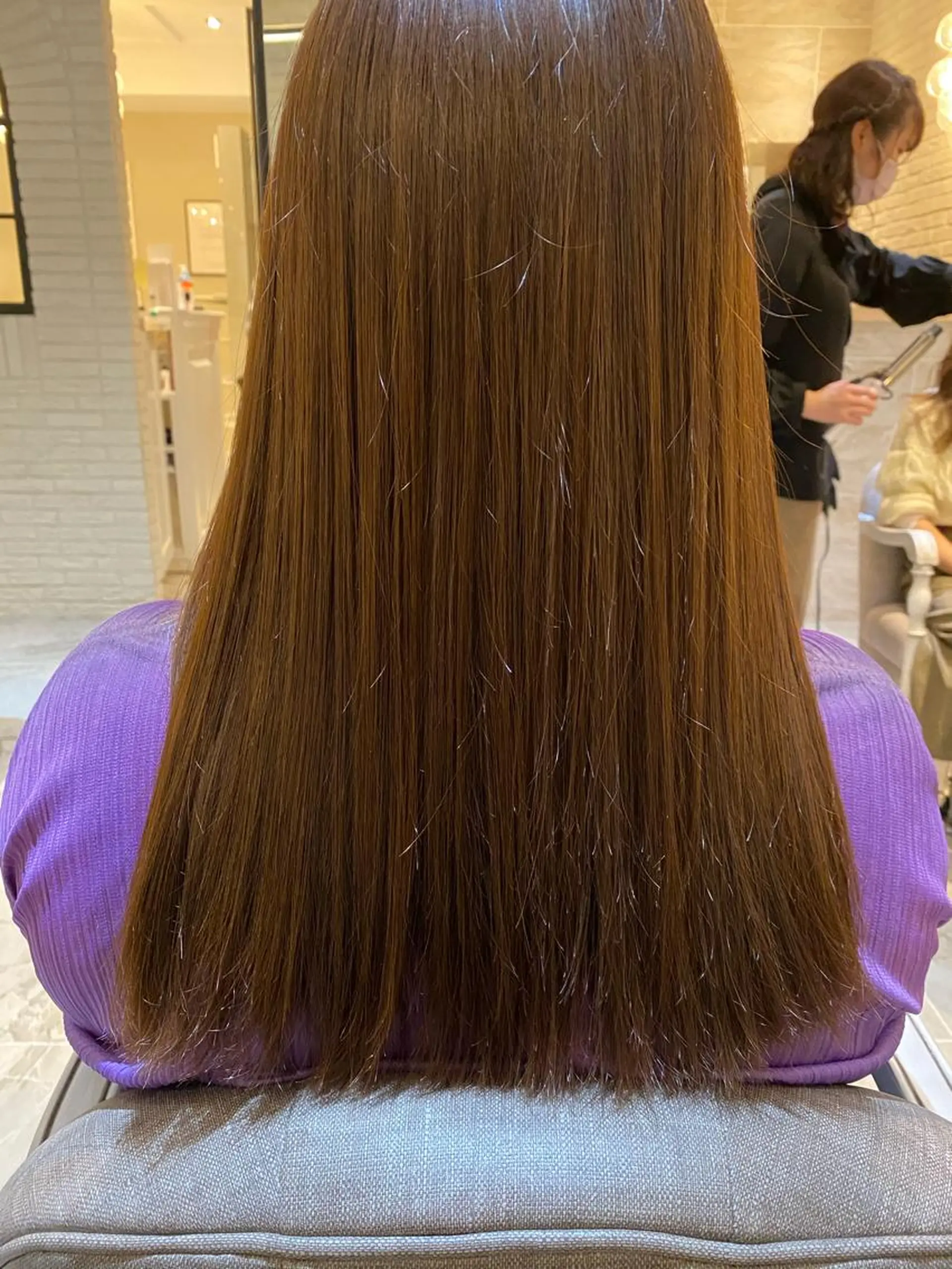 ロング 縮毛矯正 🍀髪質改善 ケアカラーrootsのヘアスタイル