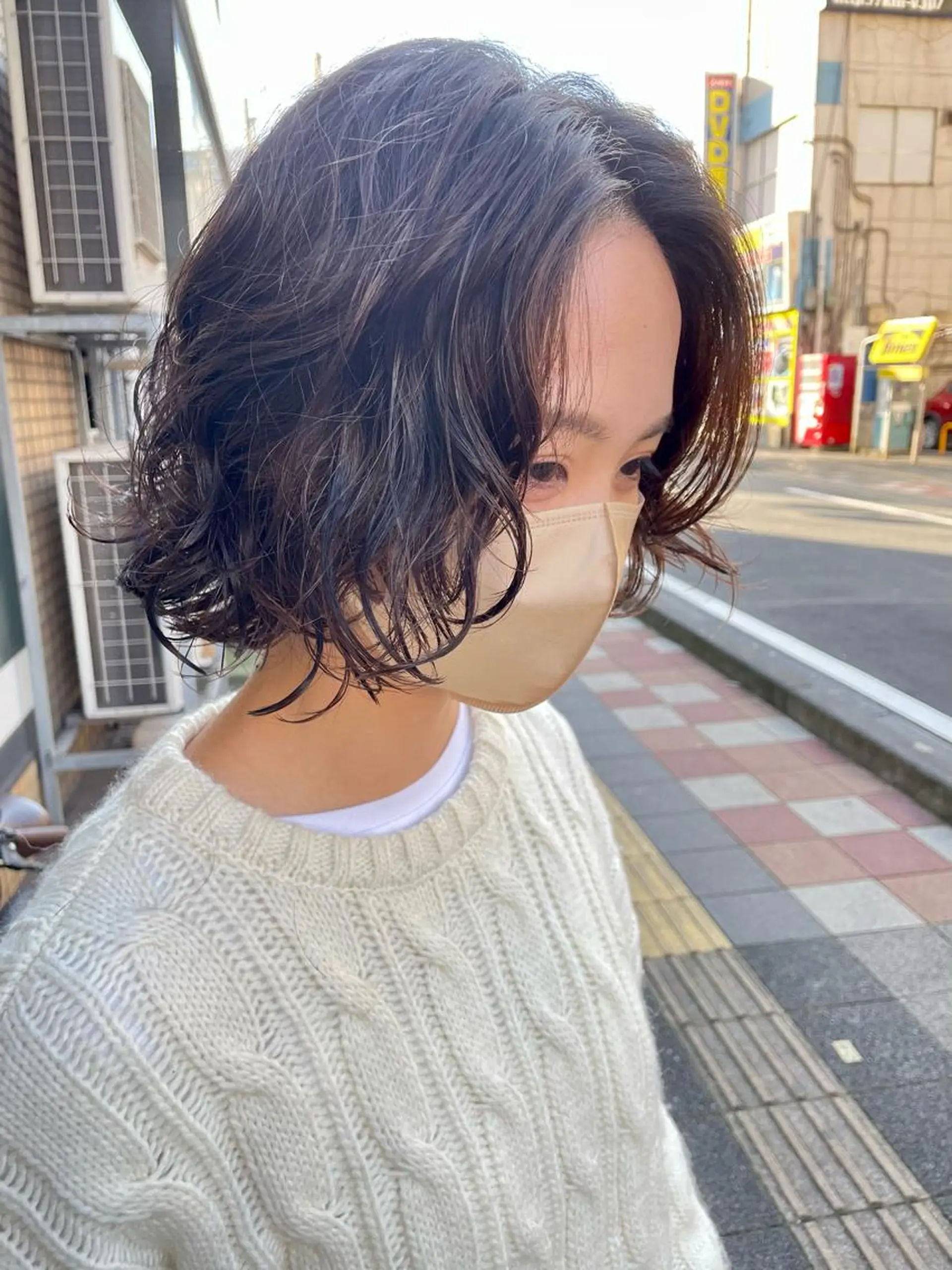 ショート パーマ ボブレイヤー ボブ レイヤーカット カット パーマ 小関 仁晴のヘアスタイル