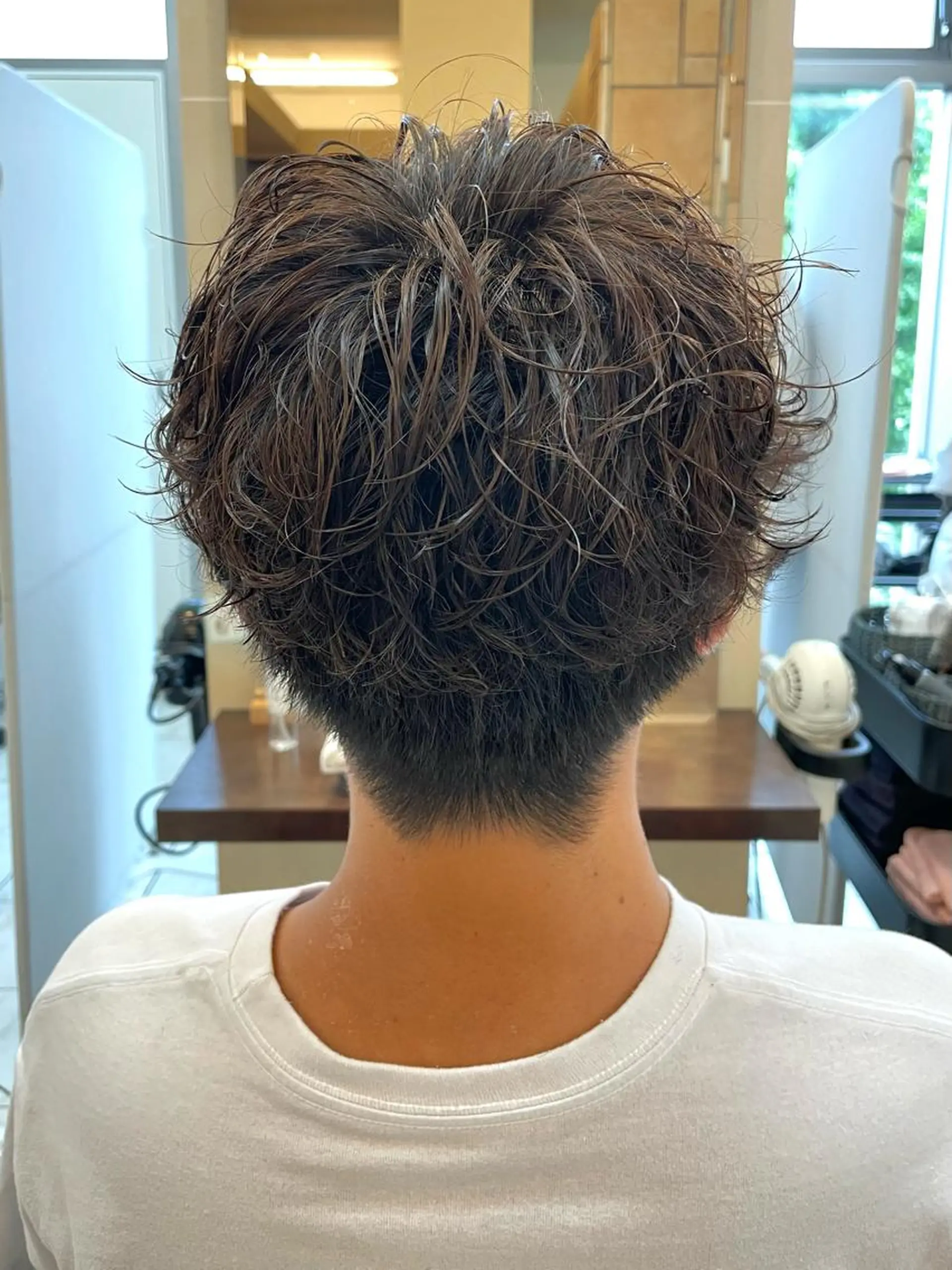 ショート カット パーマ 新籾 尚哉のヘアスタイル