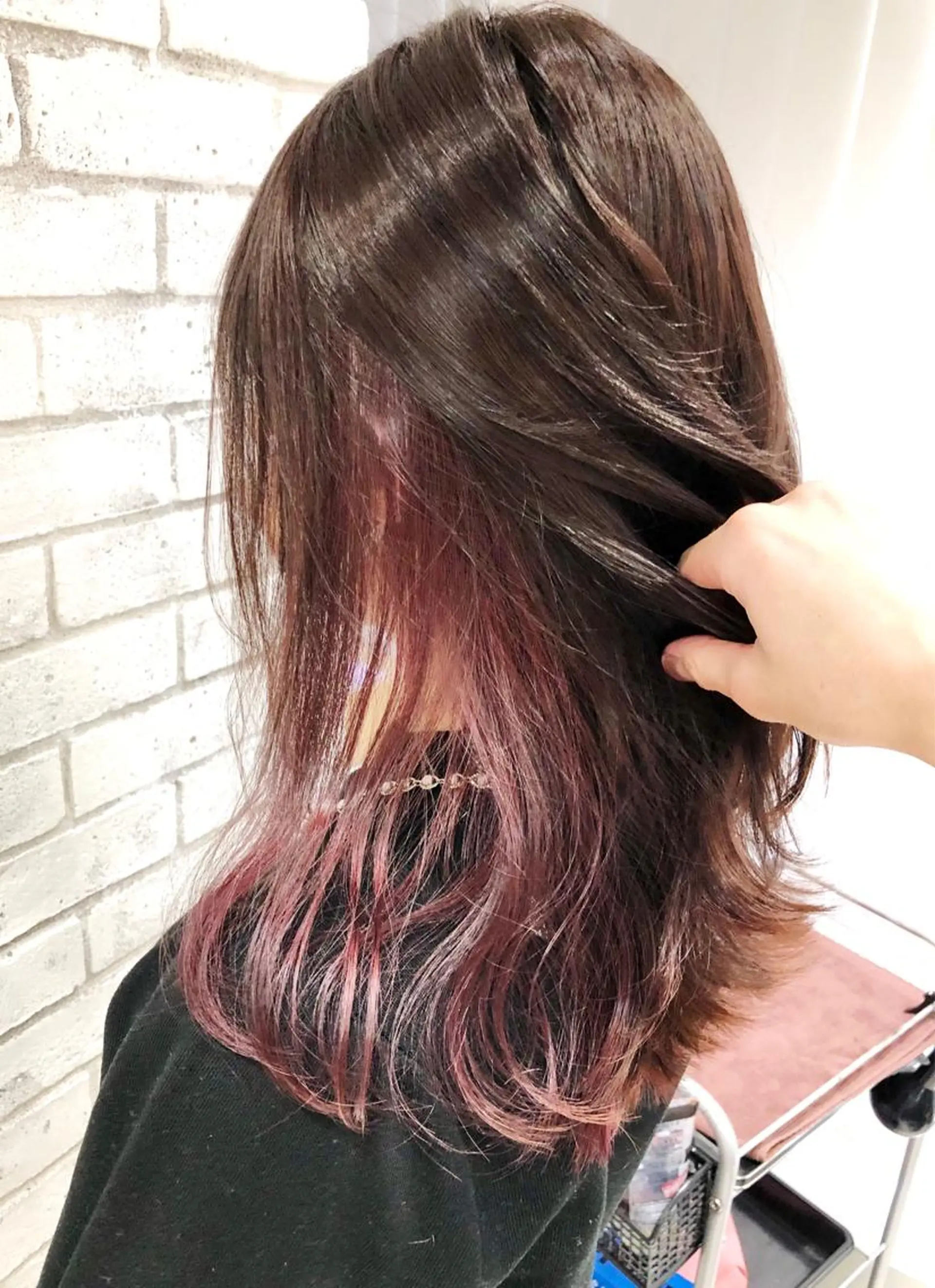 セミロング ヘアカラー 🌈外国風ハイライト こうたろうのヘアスタイル