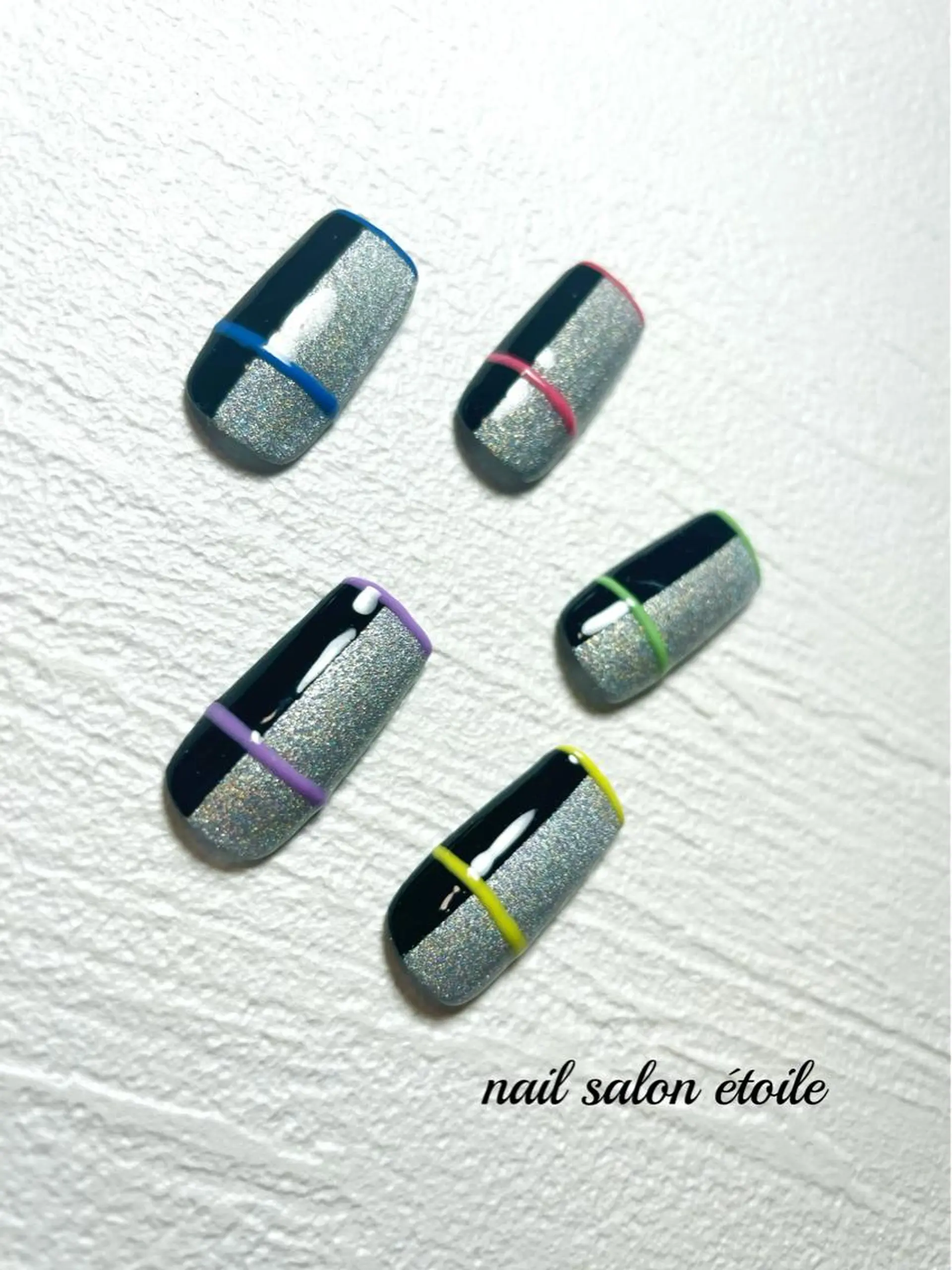 ネイル アートネイル ジェルネイル マグネットネイル ハンドネイル nail salon étoileのネイルデザイン