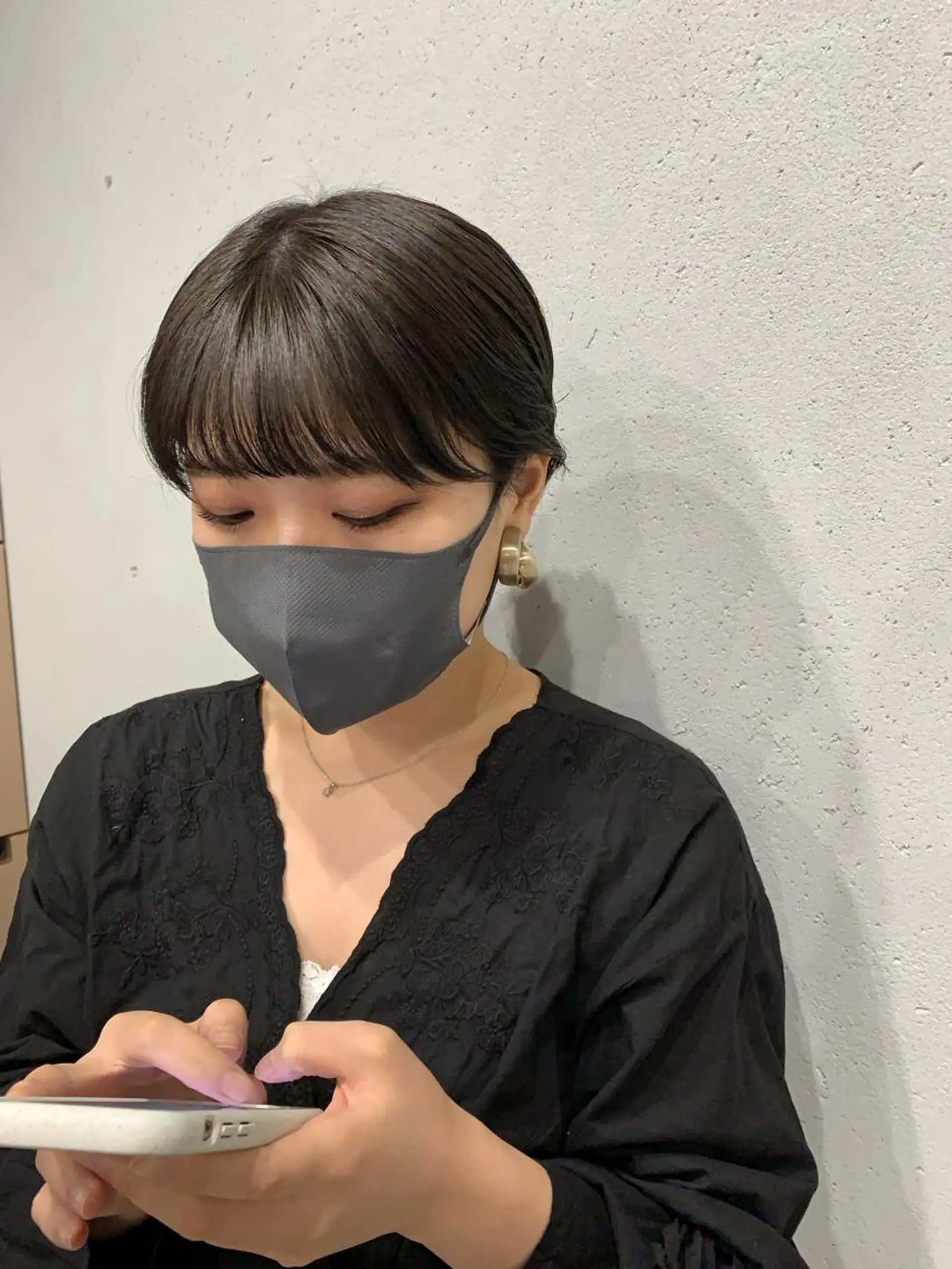 ショート カラー ボブパーマコテ巻き風 パーマNo1深江秀平のヘアスタイル