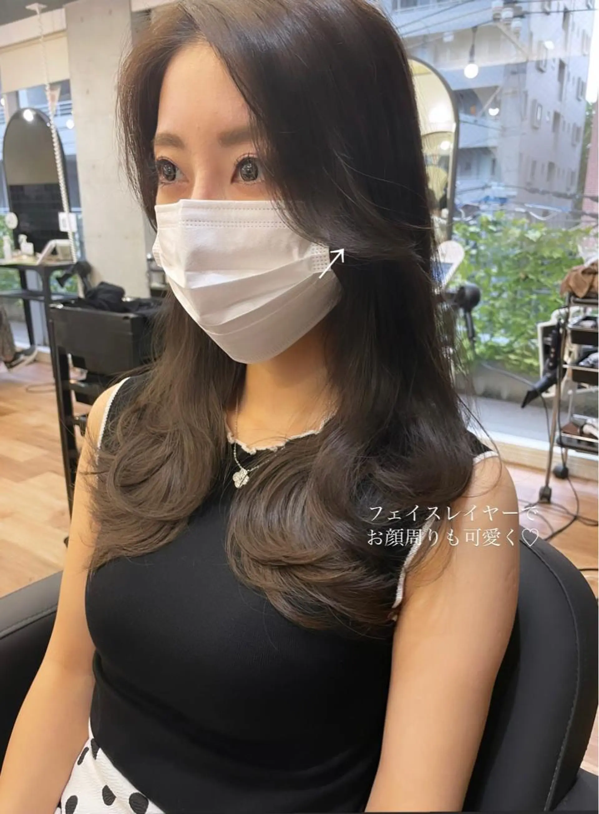 ロング カット ヘアカラー トリートメント レイヤーカット、 大人可愛い　中村美羅のヘアスタイル