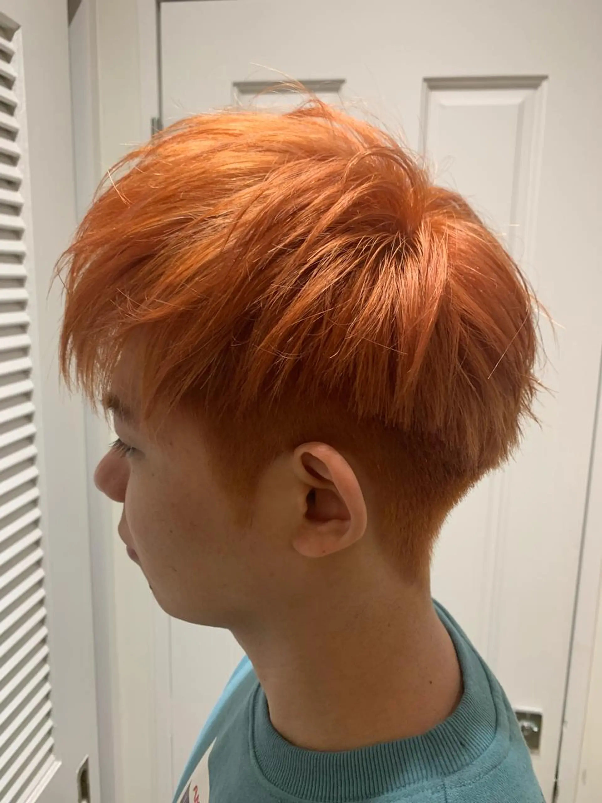 ショート 韓国風ヘア ヘアカラー トリートメント 渋谷ハイトーン/ デザインカラー阿部のヘアスタイル