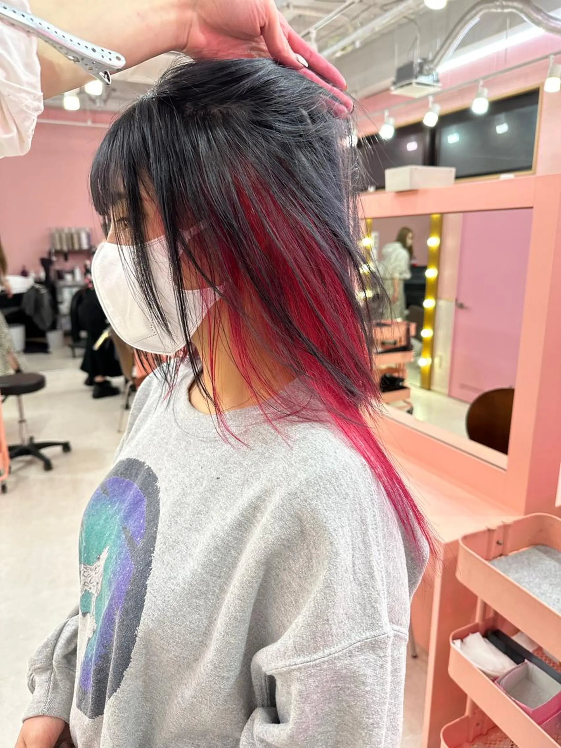 ミディアム ヘアカラー トリートメント ❄️💛エクステ ブリーチ❄️yukiのヘアスタイル