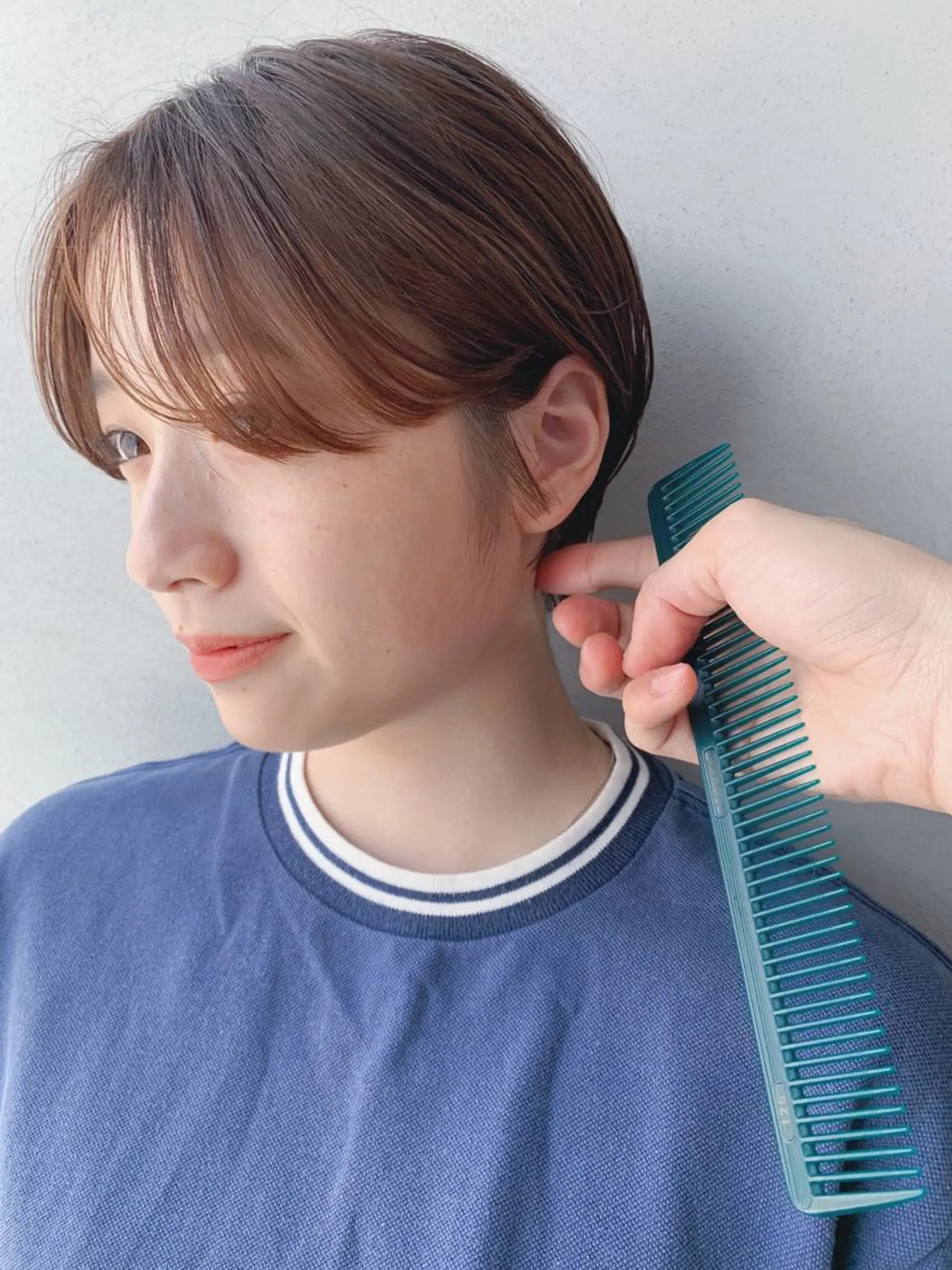 ショート カラー ボブパーマコテ巻き風 パーマNo1深江秀平のヘアスタイル