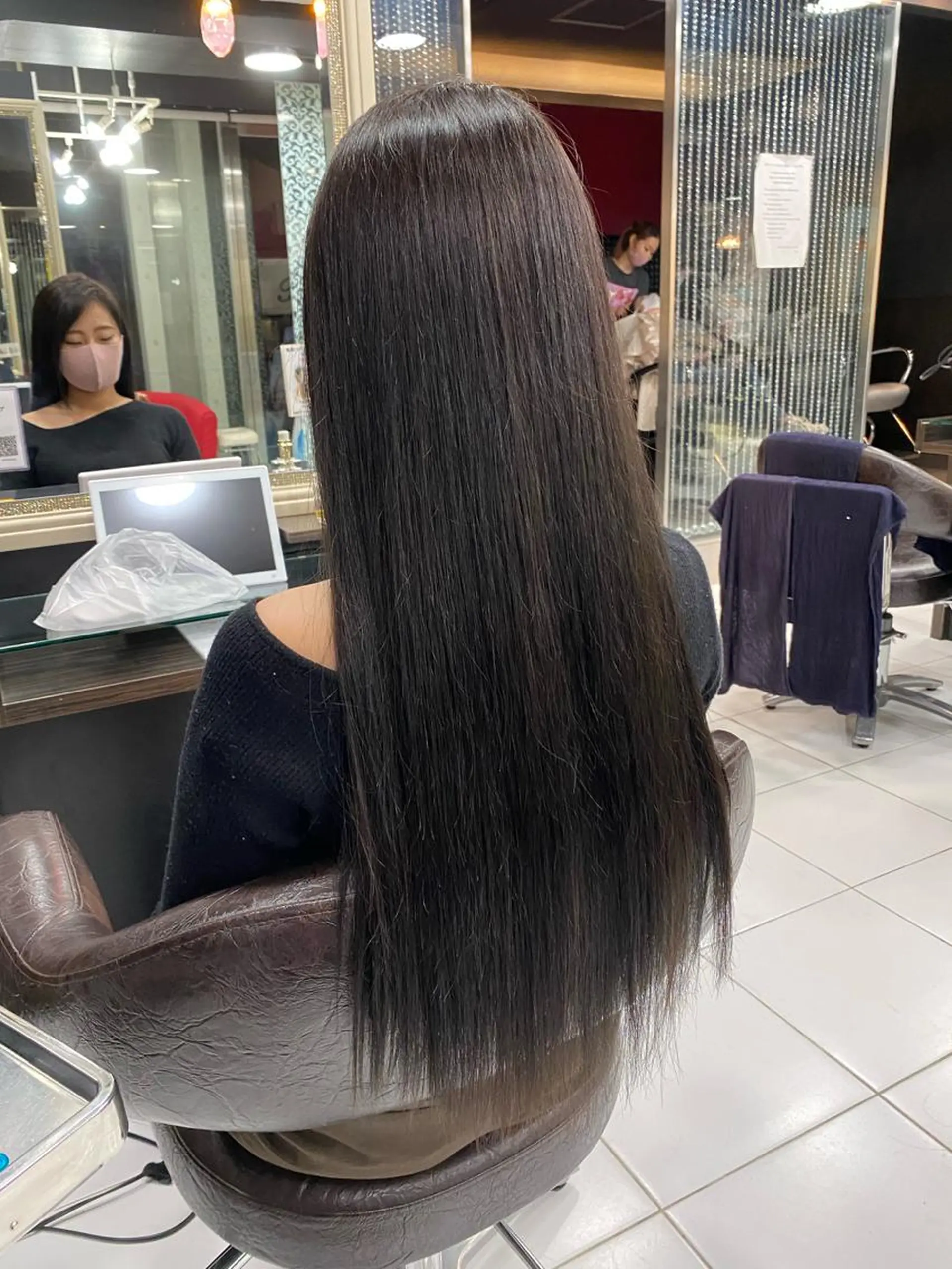 ロング カラー ヘアカラー トリートメント ホワイト/店長/カラ ー講師/錦糸町/岩崎のヘアスタイル