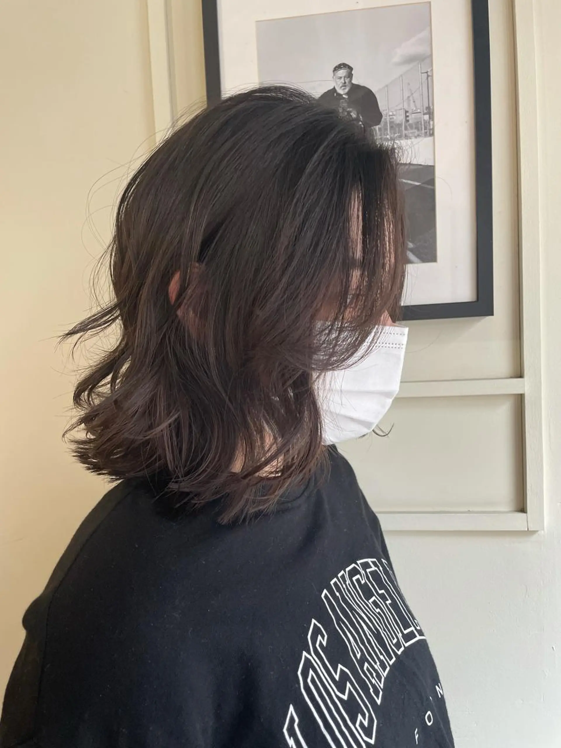 ミディアム 顔まわりレイヤー レイヤーカット ナガミネアリサ/ 学芸大学/海外ヘアのヘアスタイル