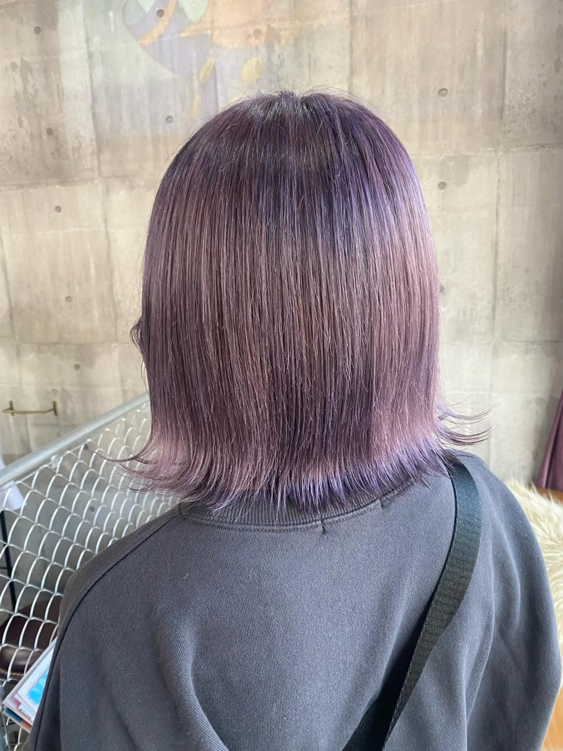 セミロング カラー ラベンダーカラー SHURI❤️‍🔥 中/韓mix ♡のヘアスタイル