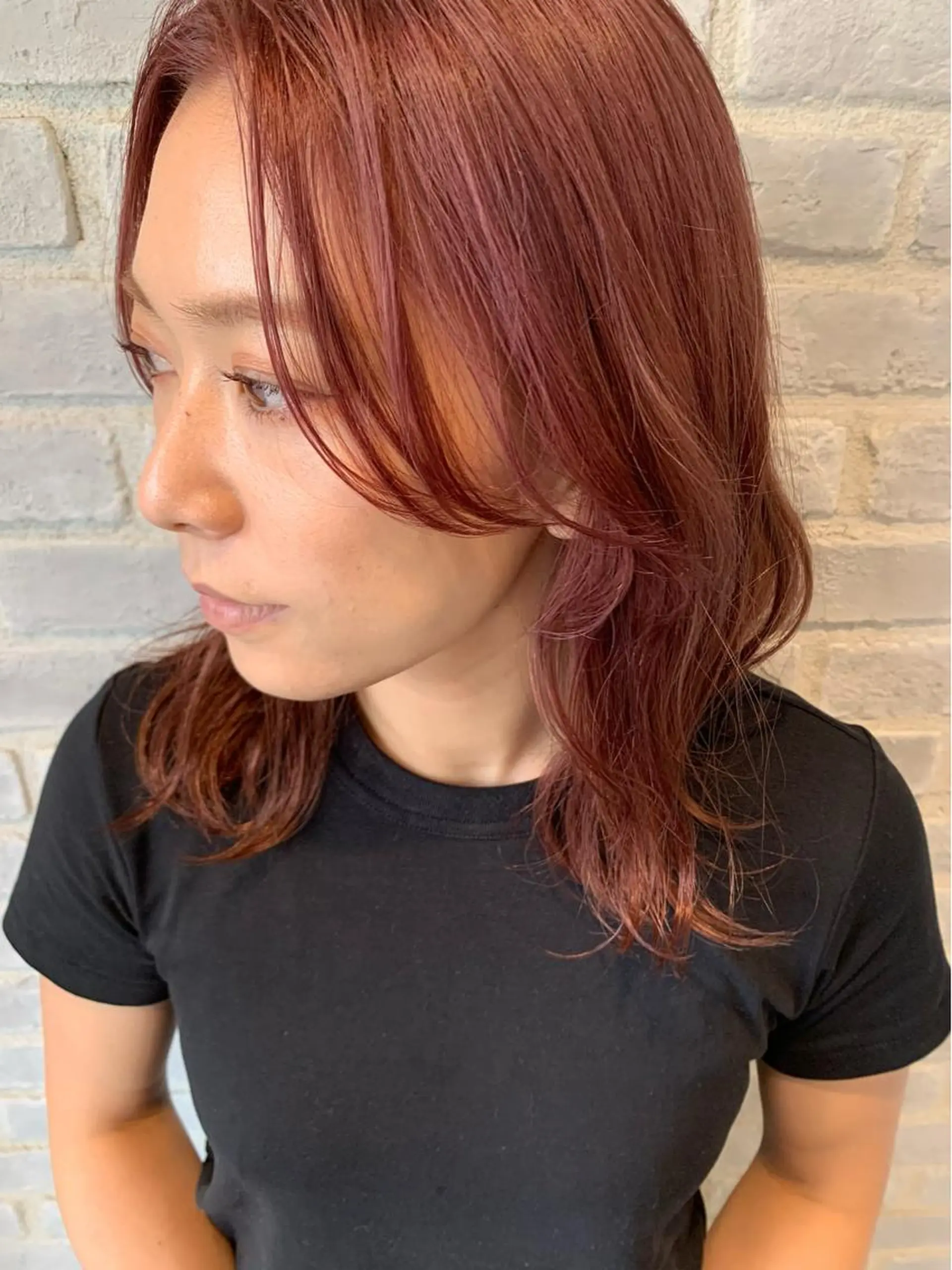 ミディアム カラー パーマ ヘアカラー トリートメント la fith所属・rico_by ヘアとアイブロウのヘアスタイル