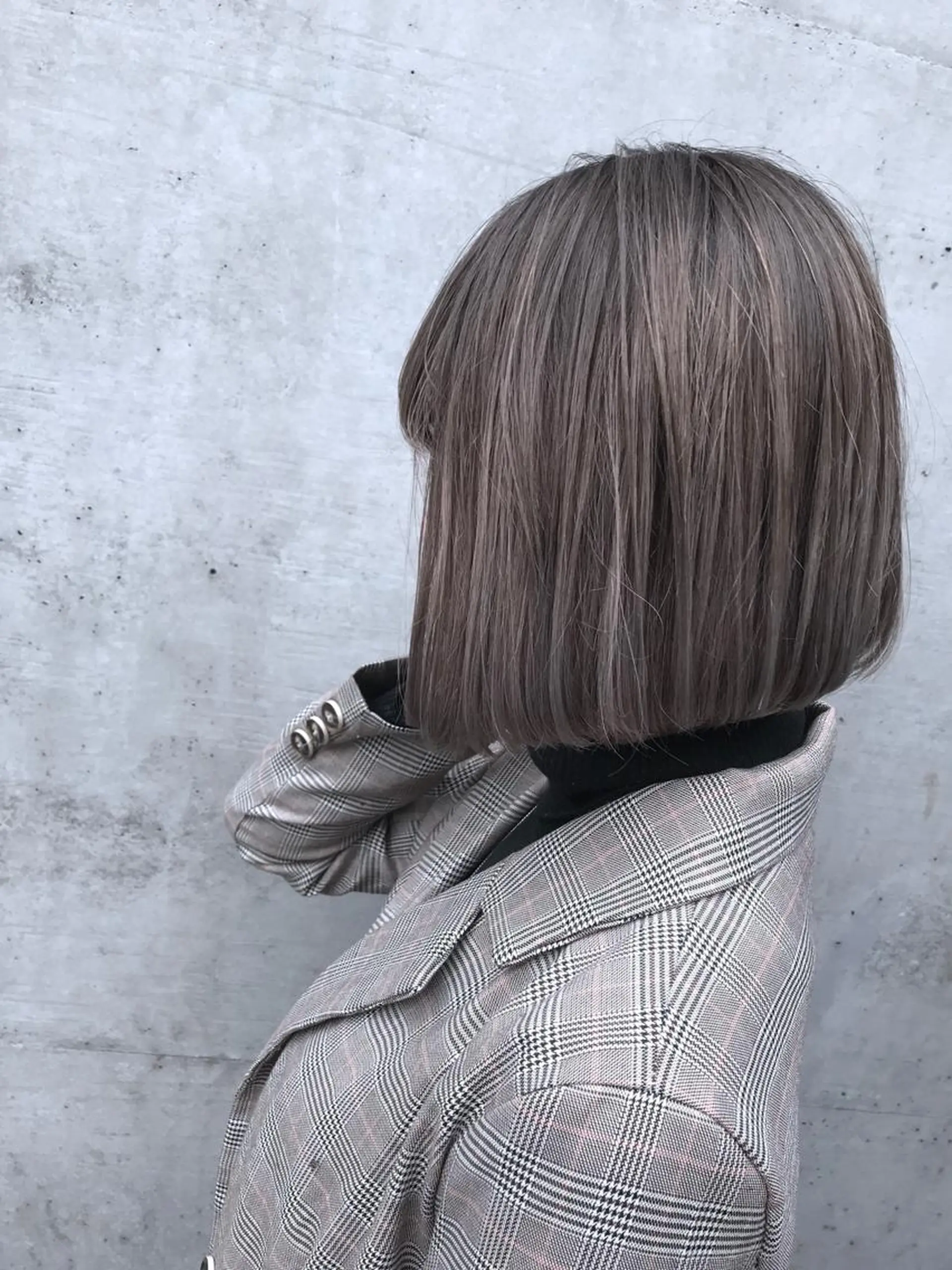 ショート カラー 切りっぱなしボブ グレージュ ボブ ていねい技術No.1 🌈諏訪 健太のヘアスタイル