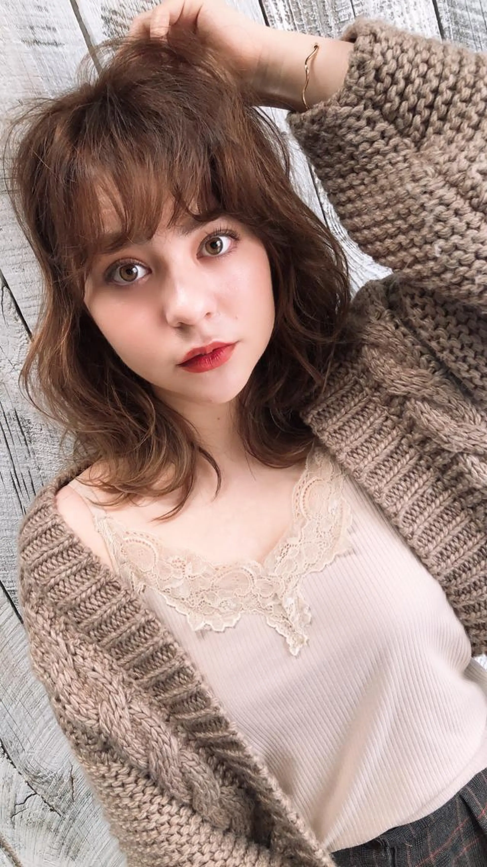 セミロング ヘアアレンジ 外ハネヘア カット ヘアカラー トリートメント 韓国ヘア♡おくれ毛♡ ボブ♡sayakaのヘアスタイル