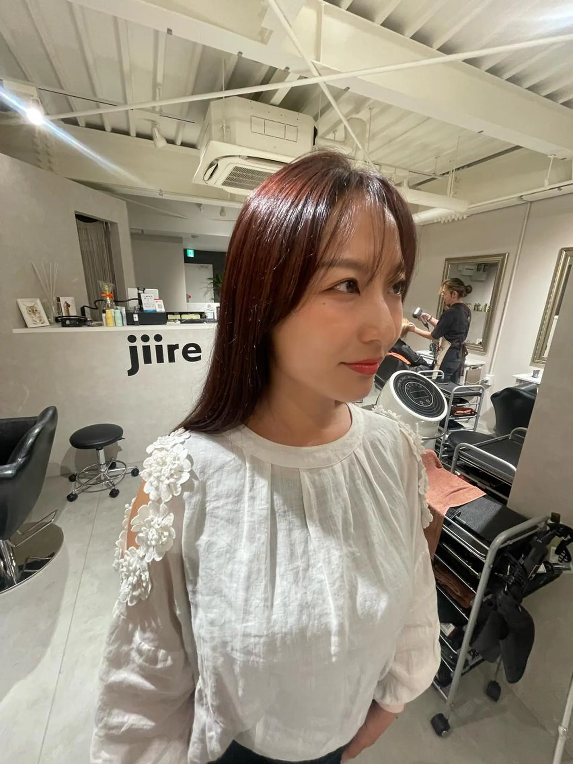 カラー ブラウンカラー パープルブラウン 白髪ぼかし 👒堀江・ヨンスクのヘアスタイル