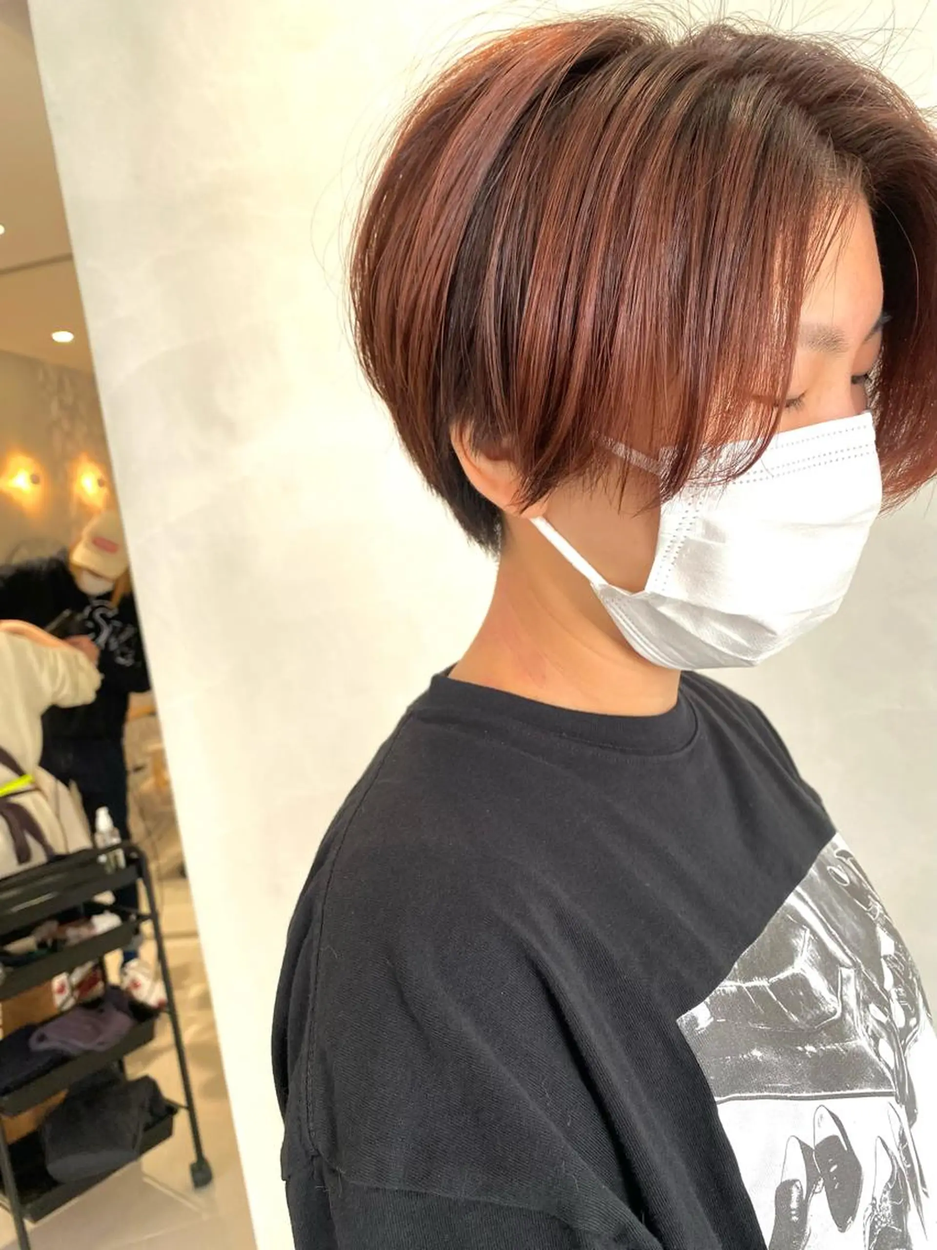 ショート カラー ハンサムショート ブリーチ ハイライトカラー ハイライト ショートヘア カット ヘアカラー トリートメント 谷合 貴志のヘアスタイル