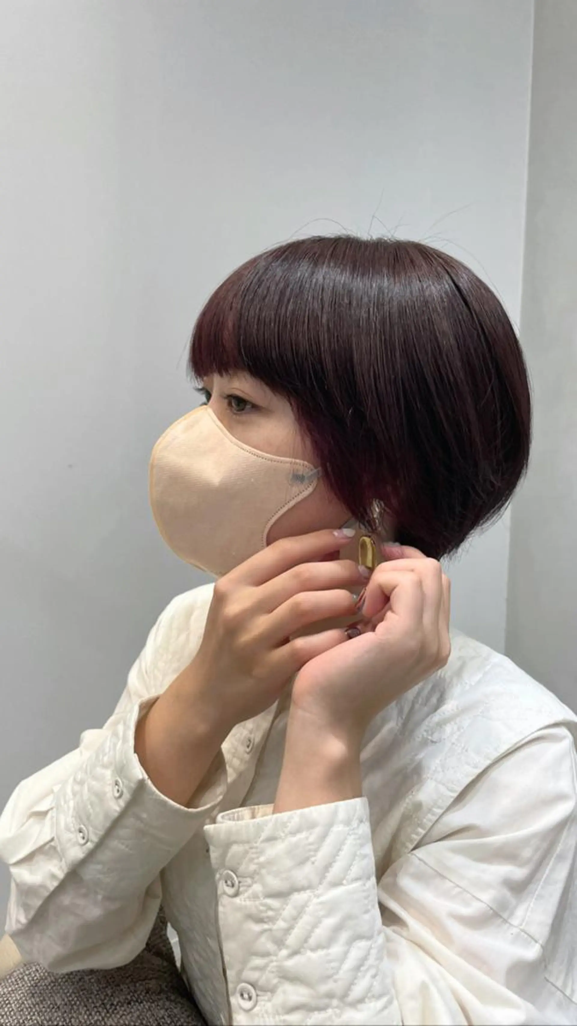 ショート カラー インナーカラー ラベンダーカラー FILMS 綾菜のヘアスタイル