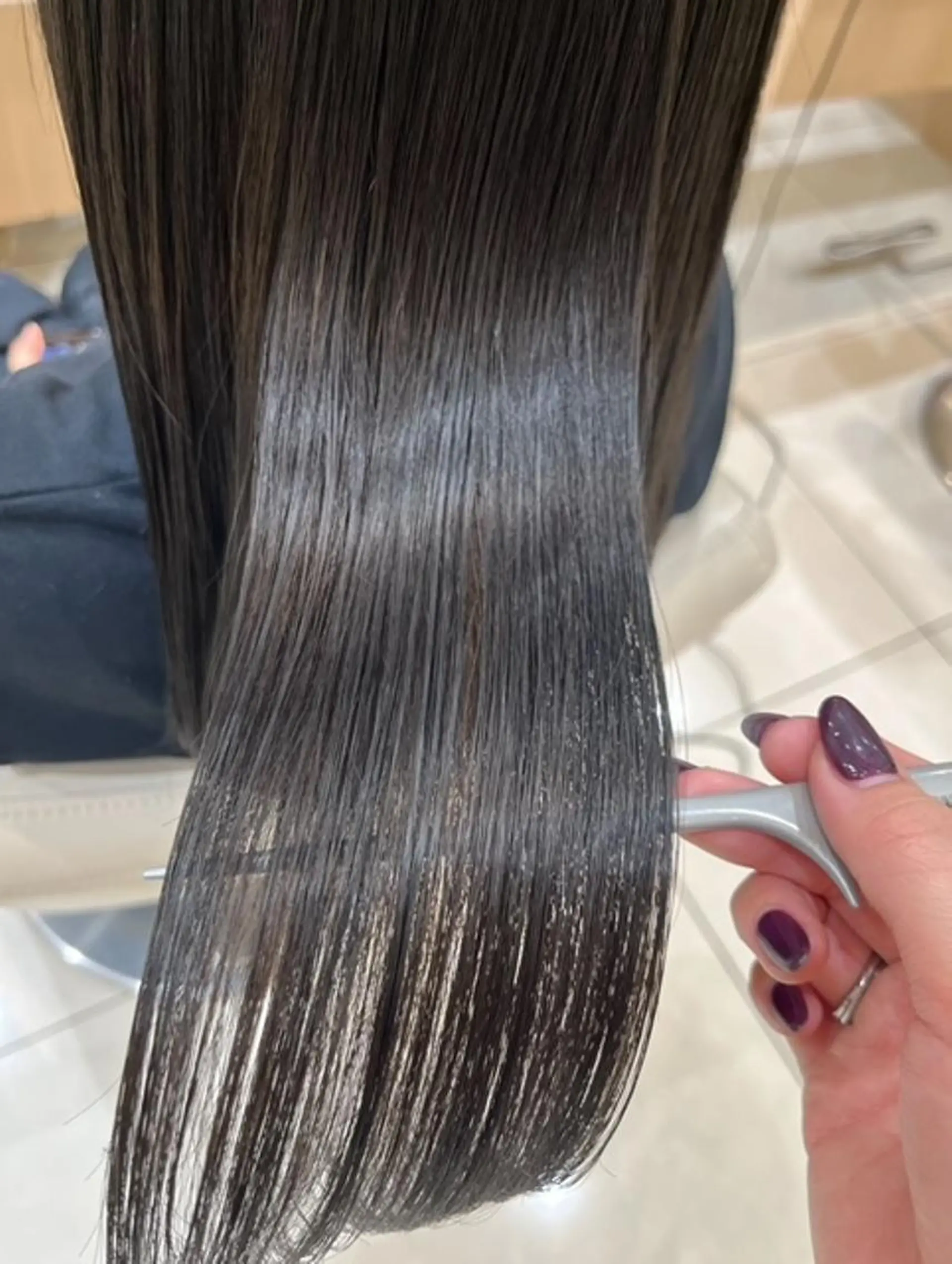 ロング パーマ 縮毛矯正 縮毛矯正 上村 夢斗のヘアスタイル