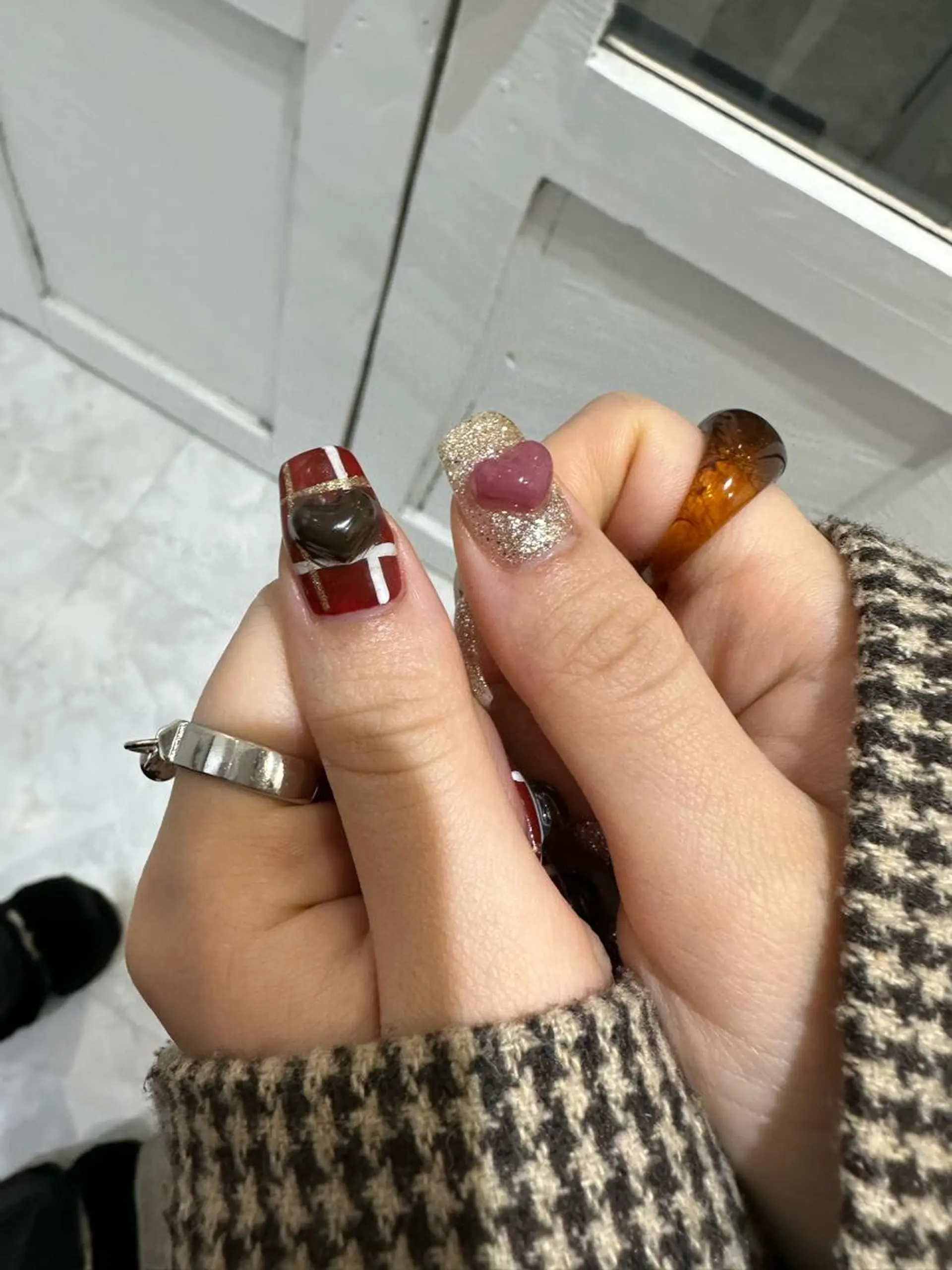 ネイル ハート 個性派ネイル 🌼 ハルカ ♡のマツエク・マツパデザイン