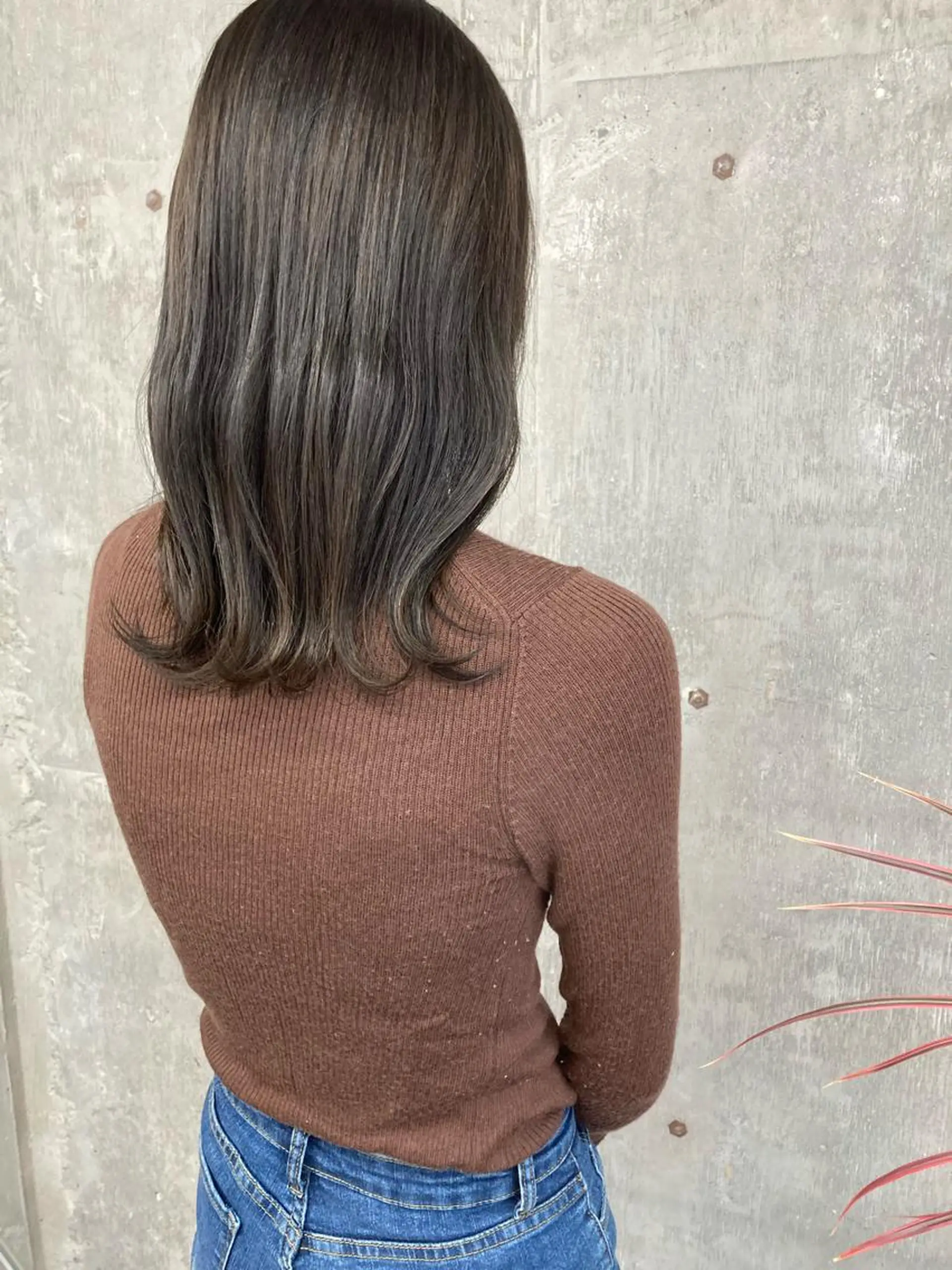 ミディアム カラー ブリーチ 透明感カラー グレージュ 小木曽智美 /ボブ/ショートのヘアスタイル