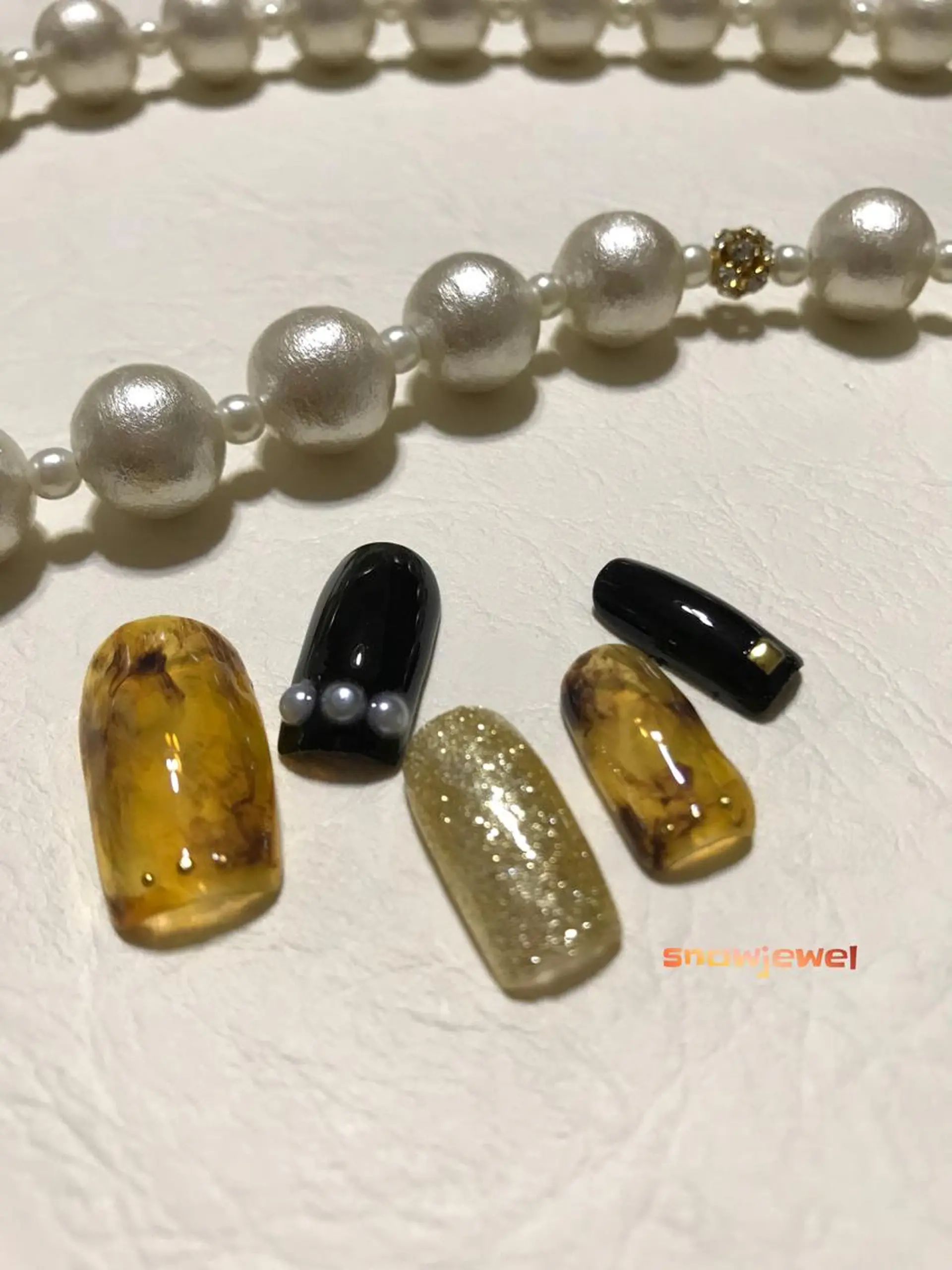 ネイル べっ甲ネイル フットネイル nail snowjewelのネイルデザイン