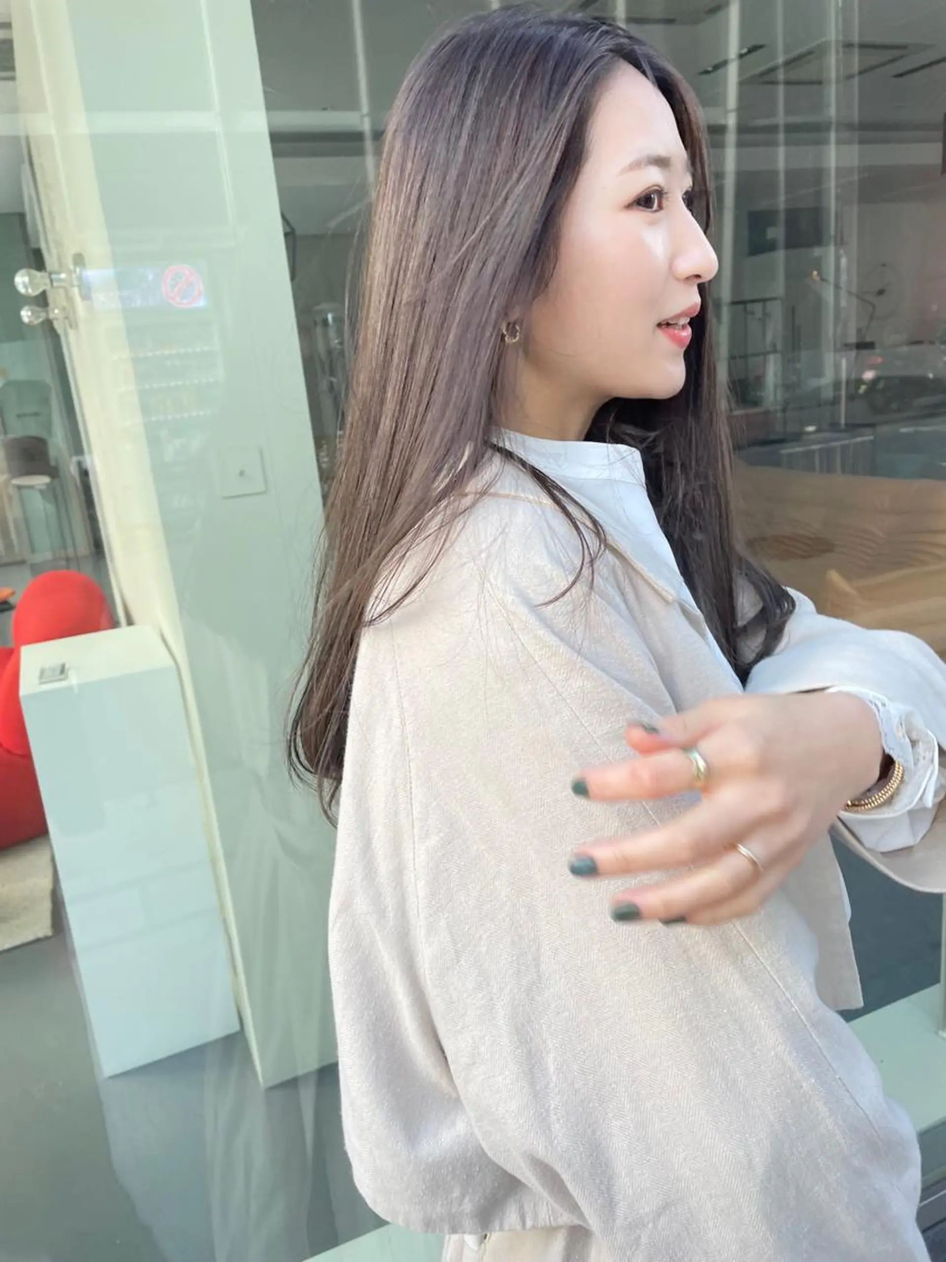 ロング カラー カット ヘアカラー 田中 碧のヘアスタイル