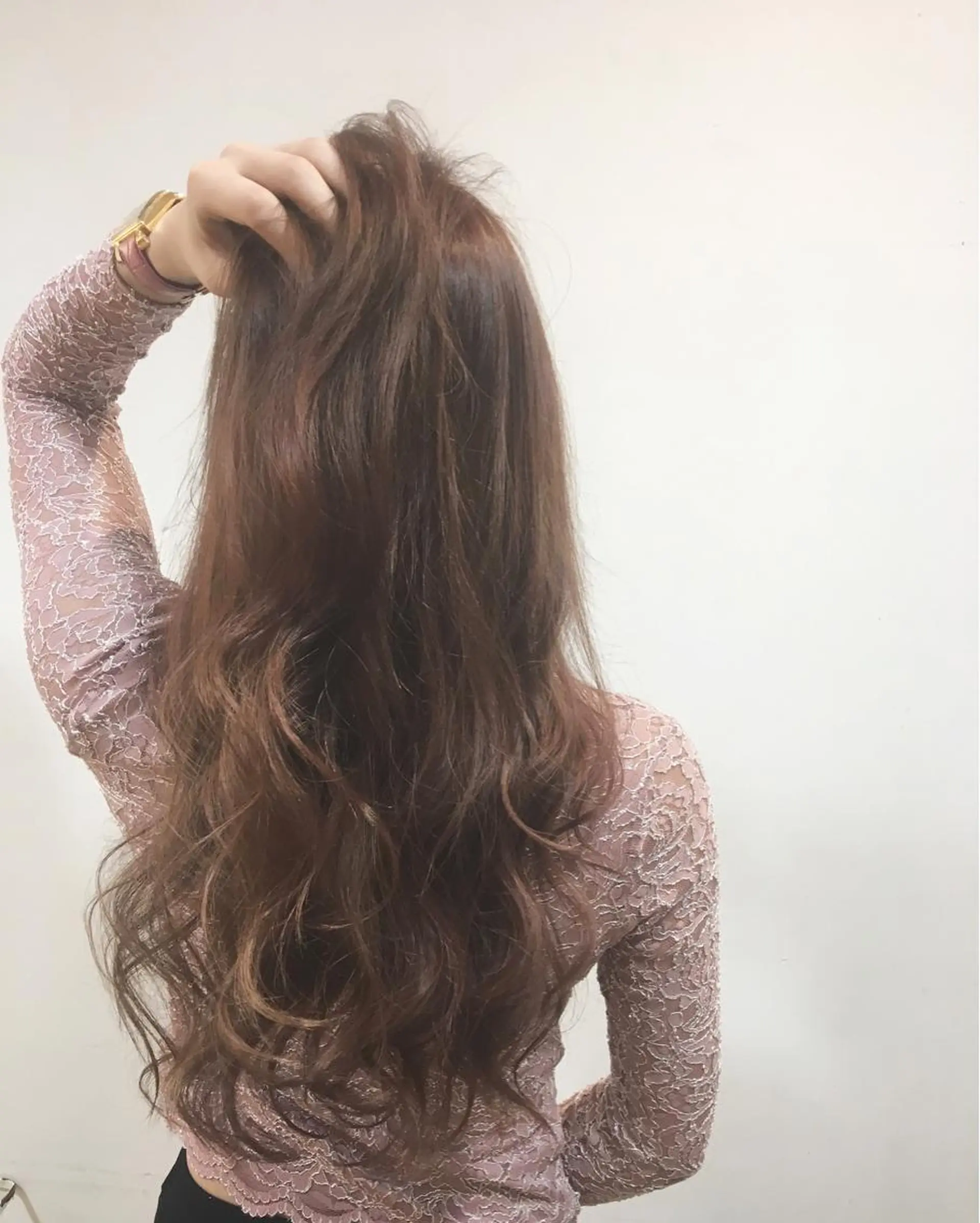 ロング カラー ピンクカラー 横浜ブリーチムラ直し ハイトーン/ブリーチのヘアスタイル